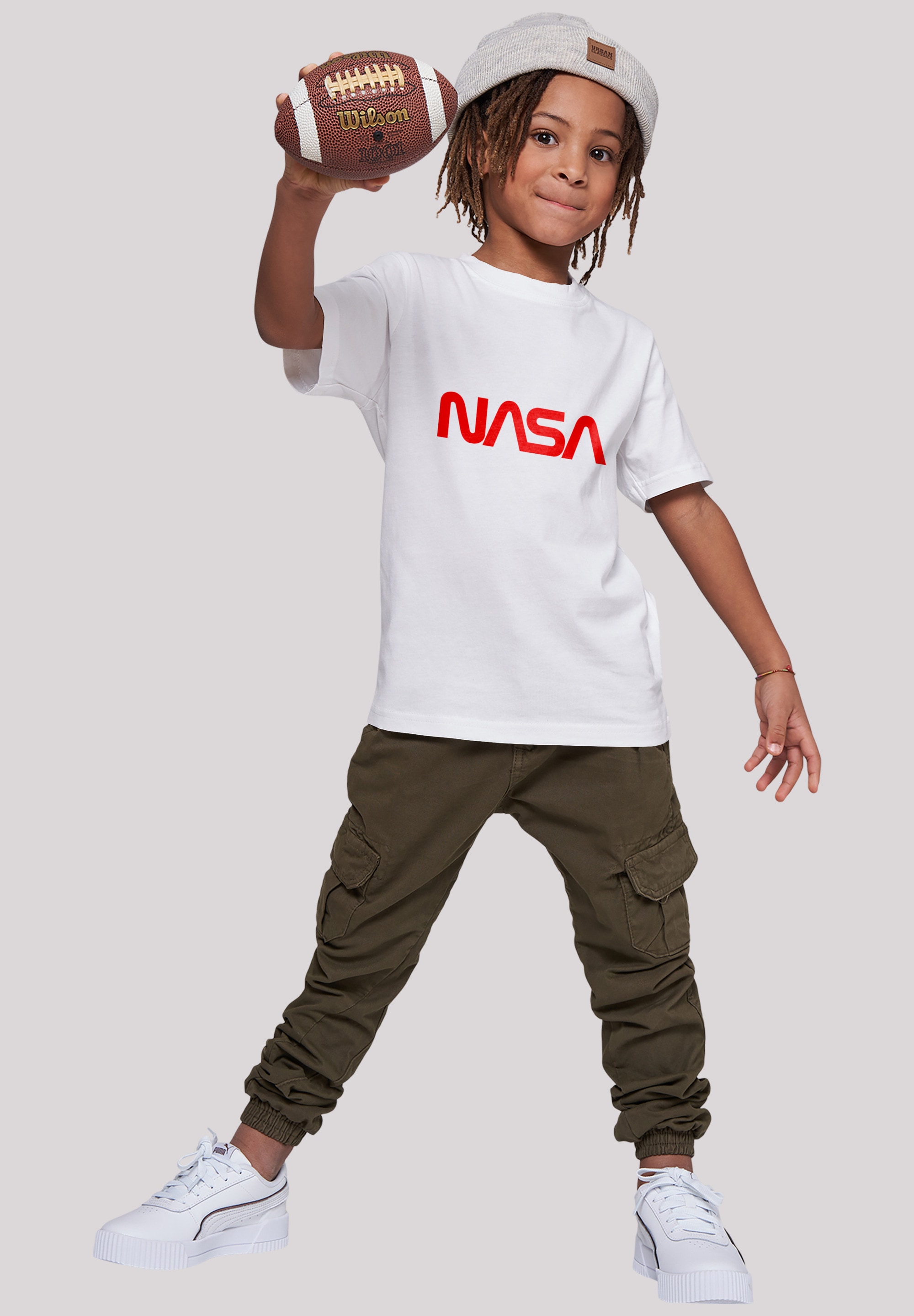 T-Shirt Unisex »NASA Logo Kinder,Premium White«, F4NT4STIC Modern Merch, Jungen,Mädchen,Bedruckt | BAUR ▷ für
