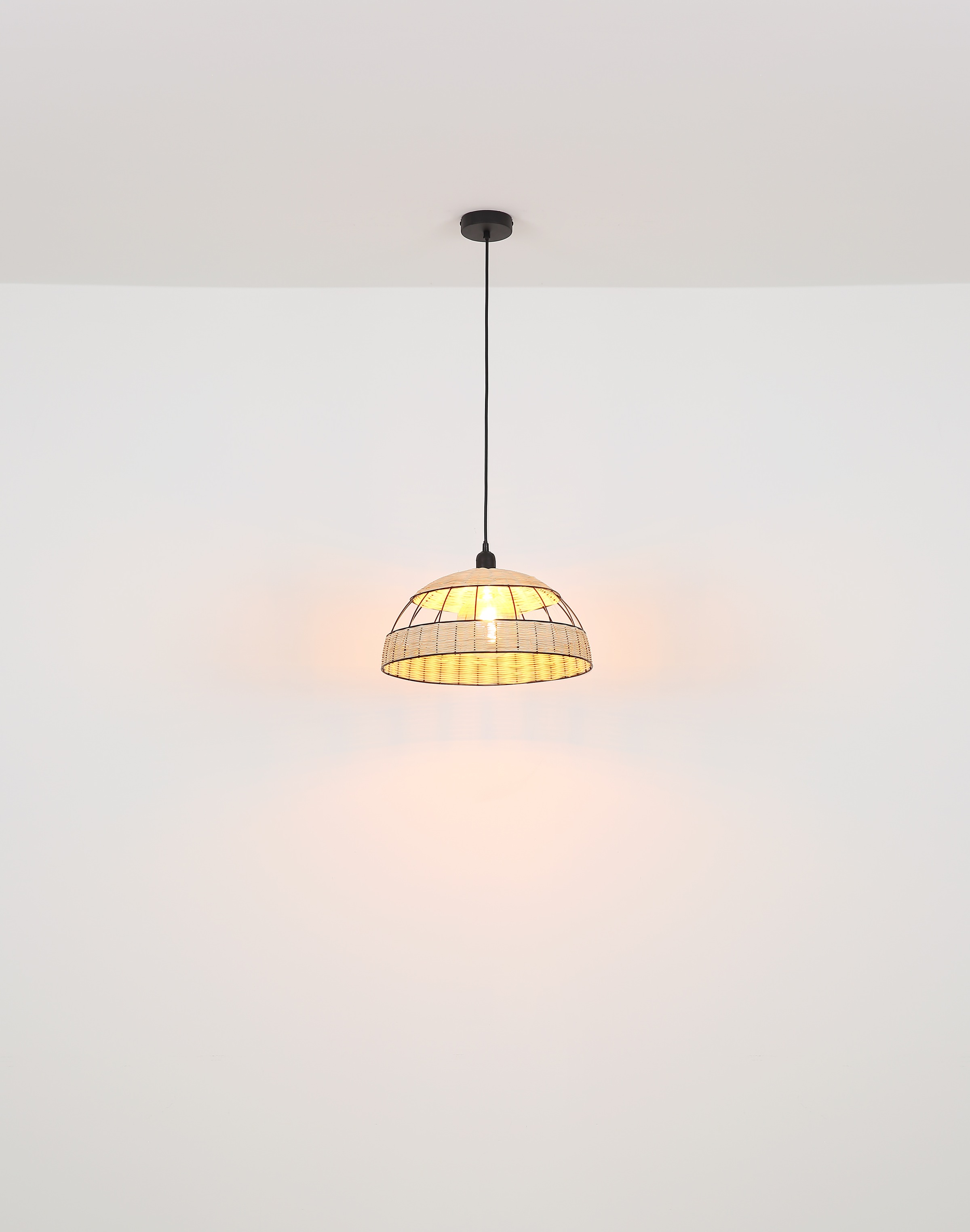 GLOBO LIGHTING Hängeleuchte »STRAHLER« E27 1 Stk. Hängeleuchte für Esszimmer Rattan