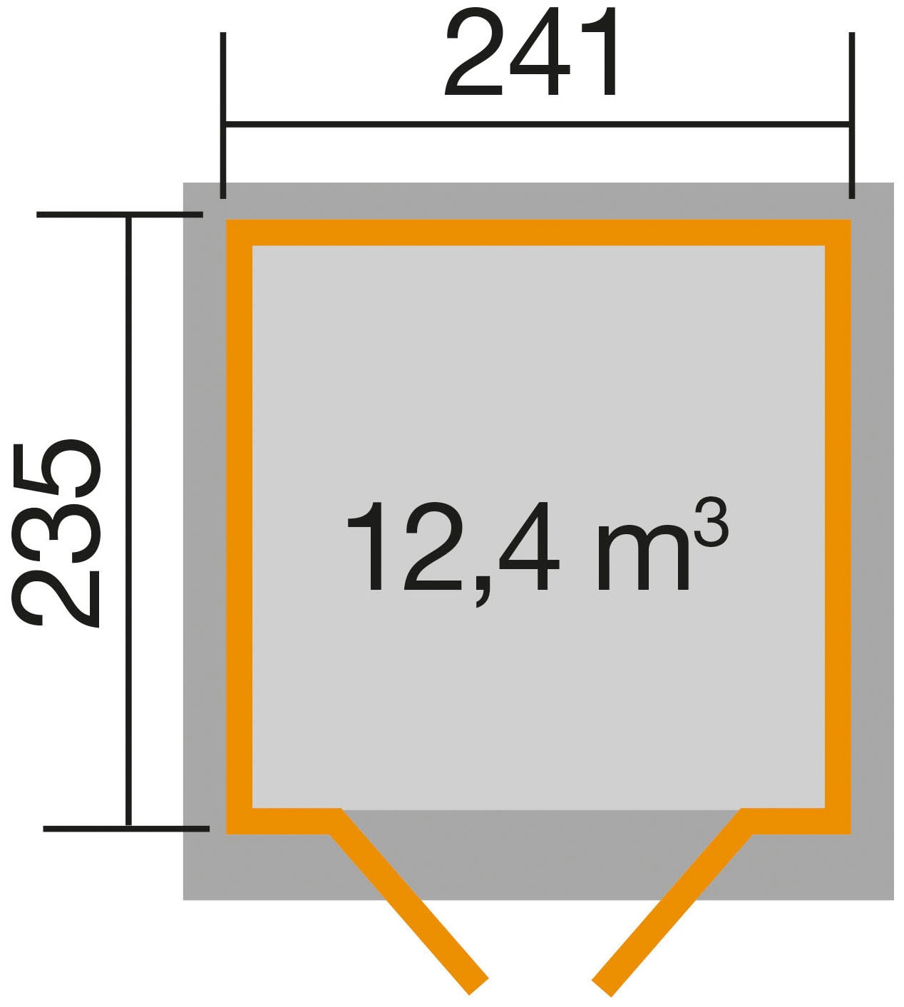 weka Gartenhaus »122 Gr.2 anthrazit«