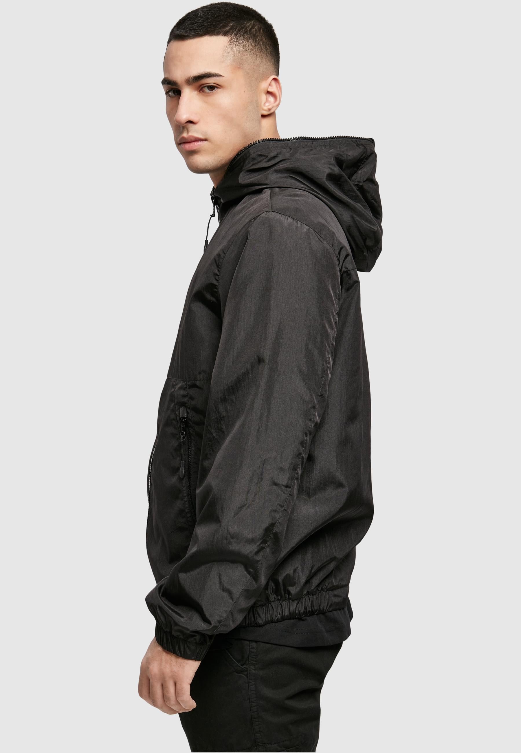 URBAN CLASSICS Anorak »Urban Classics Herren Full Zip Nylon Crepe Jacket«, (1 St.), mit Kapuze