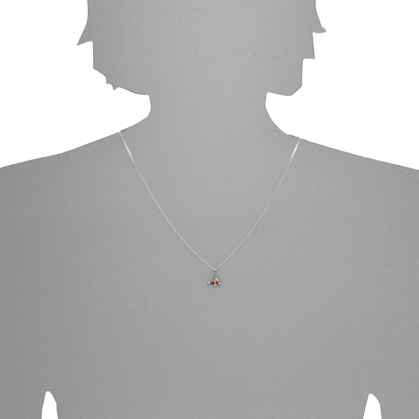 OSTSEE-SCHMUCK Kettenanhänger »- kleiner Fisch - Silber 925/000 -,«