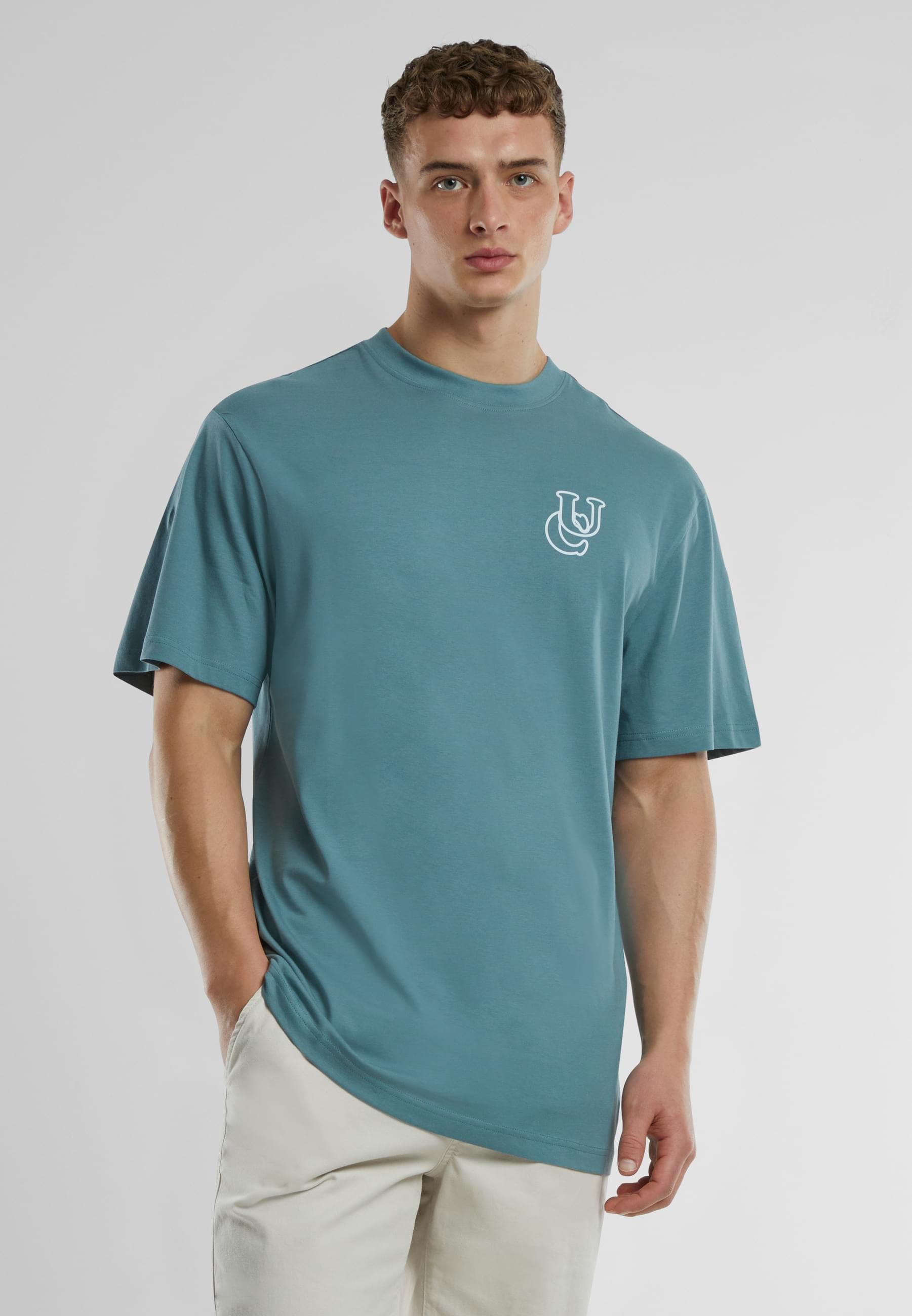 URBAN CLASSICS T-Shirt »Urban Classics UC Shiny Logo Tall Tee«, (1 tlg.)