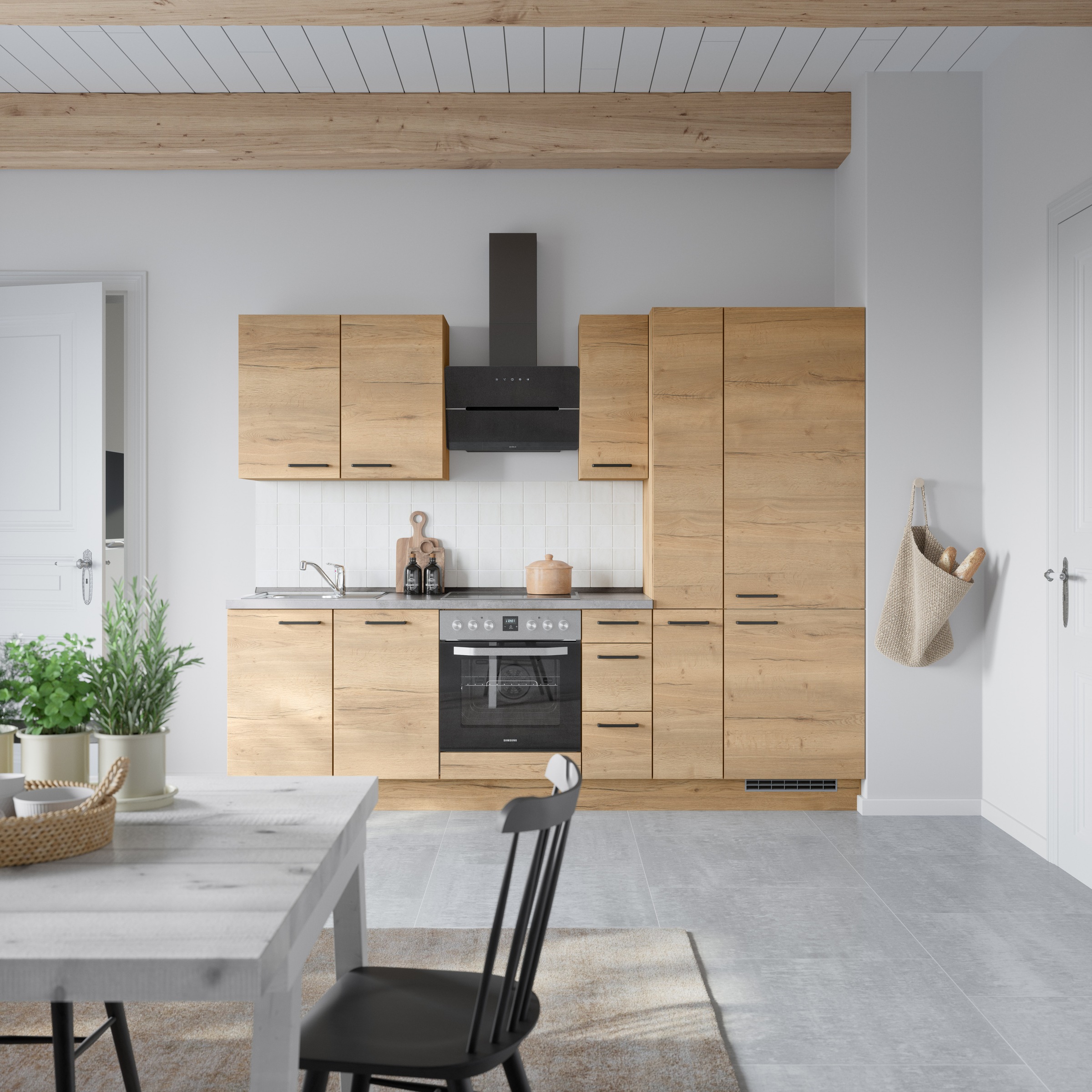 nobilia® Küchenzeile »"Structura II"«, vormontiert, Ausrichtung wählbar, Breite 270 cm, wahlw. mit E-Geräten
