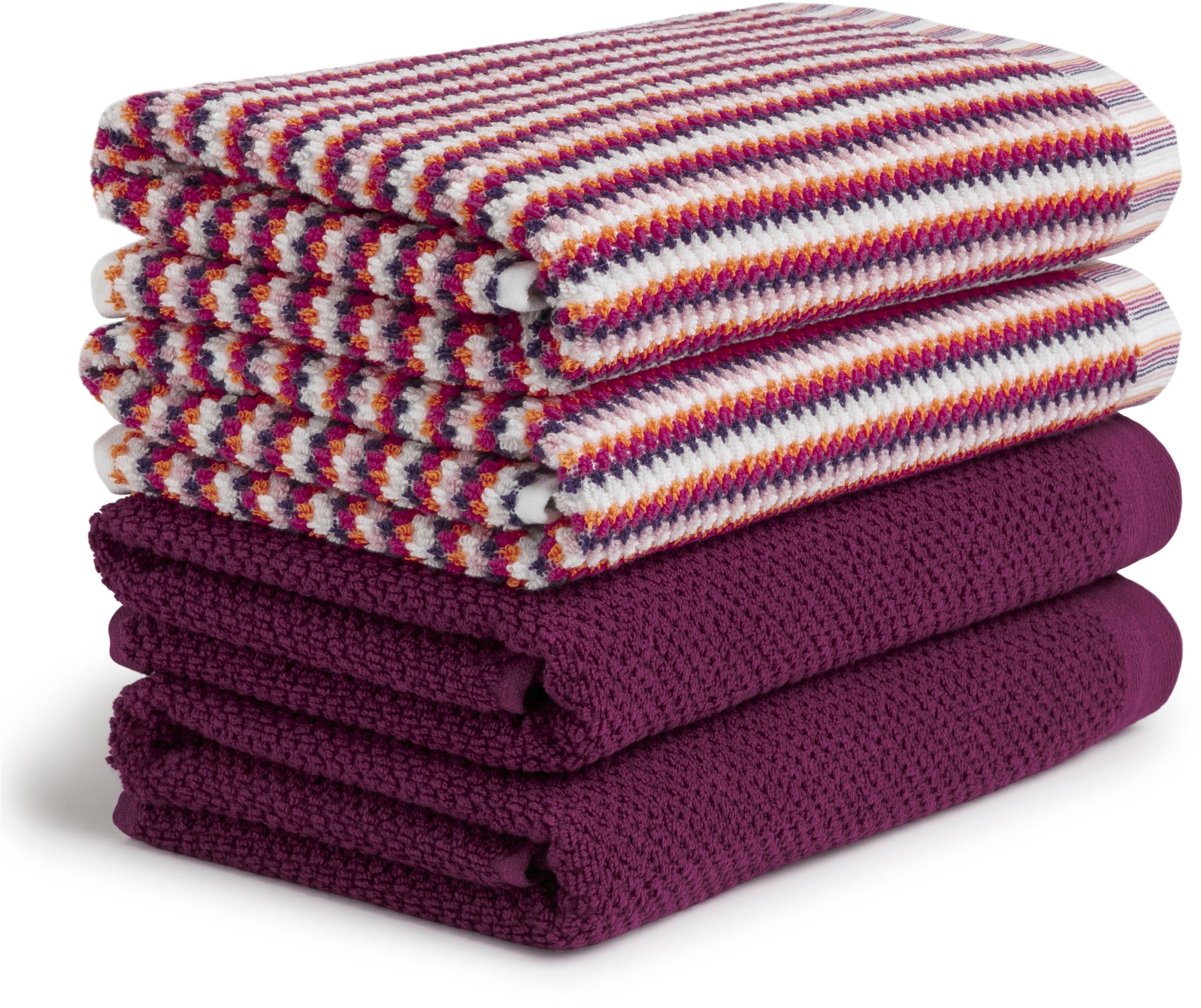 Handtuch Set MÖVEberry, Walkfrottier, Obermaterial: 100% Baumwolle, Handtuch-Sets, "Bliss Handtuch Set", Perlstruktur mit leichtem Massageeffekt