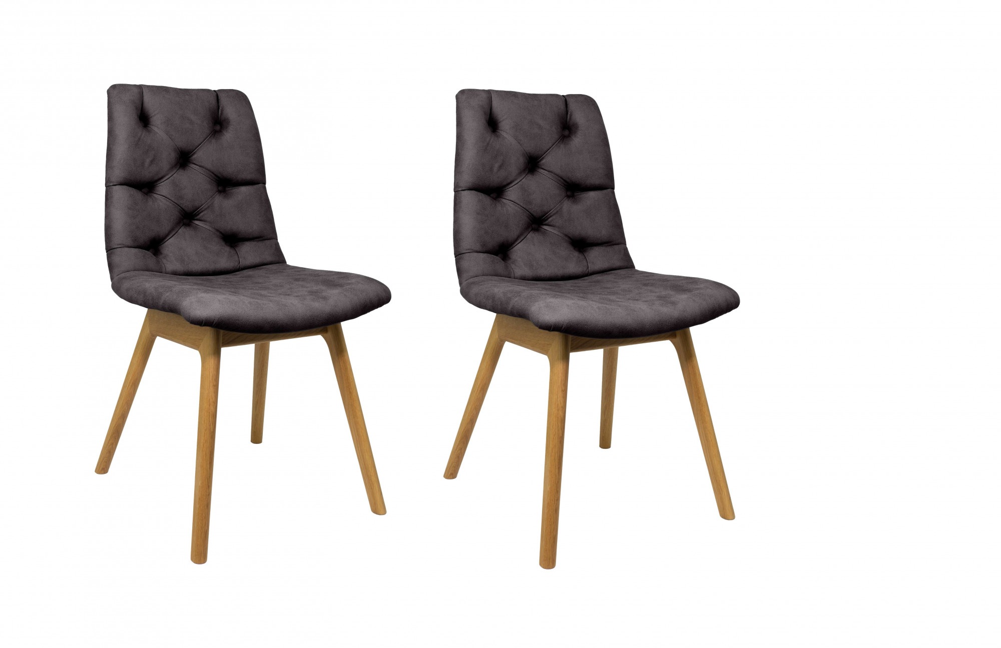 andas 4-Fußstuhl "Ramon", (Set), 2 St., Microfaser, mit Massivholzbeinen, v günstig online kaufen
