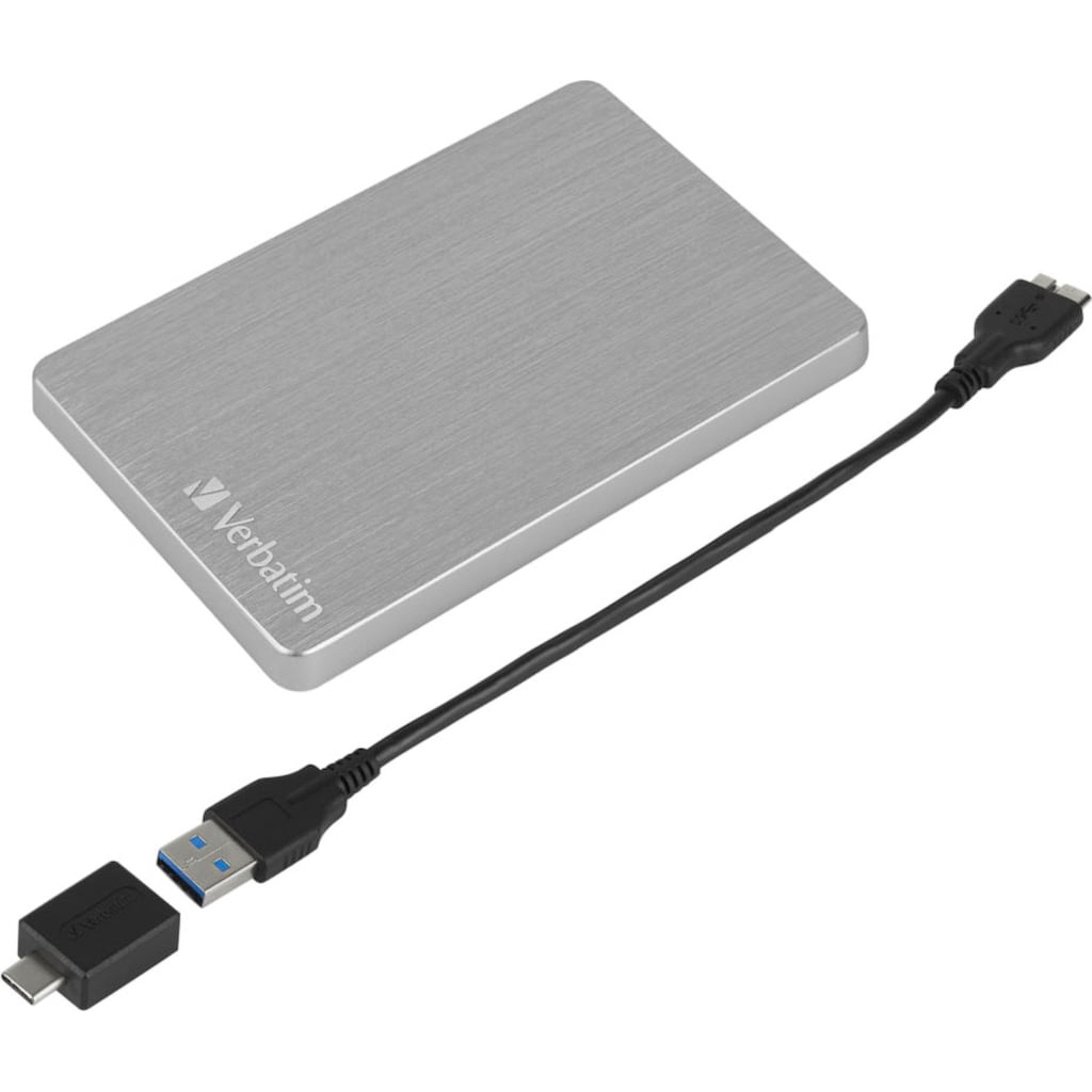 Verbatim externe HDD-Festplatte »Store 'n' Go ALU Slim«, 2,5 Zoll, Anschluss USB 3.2 Gen-1