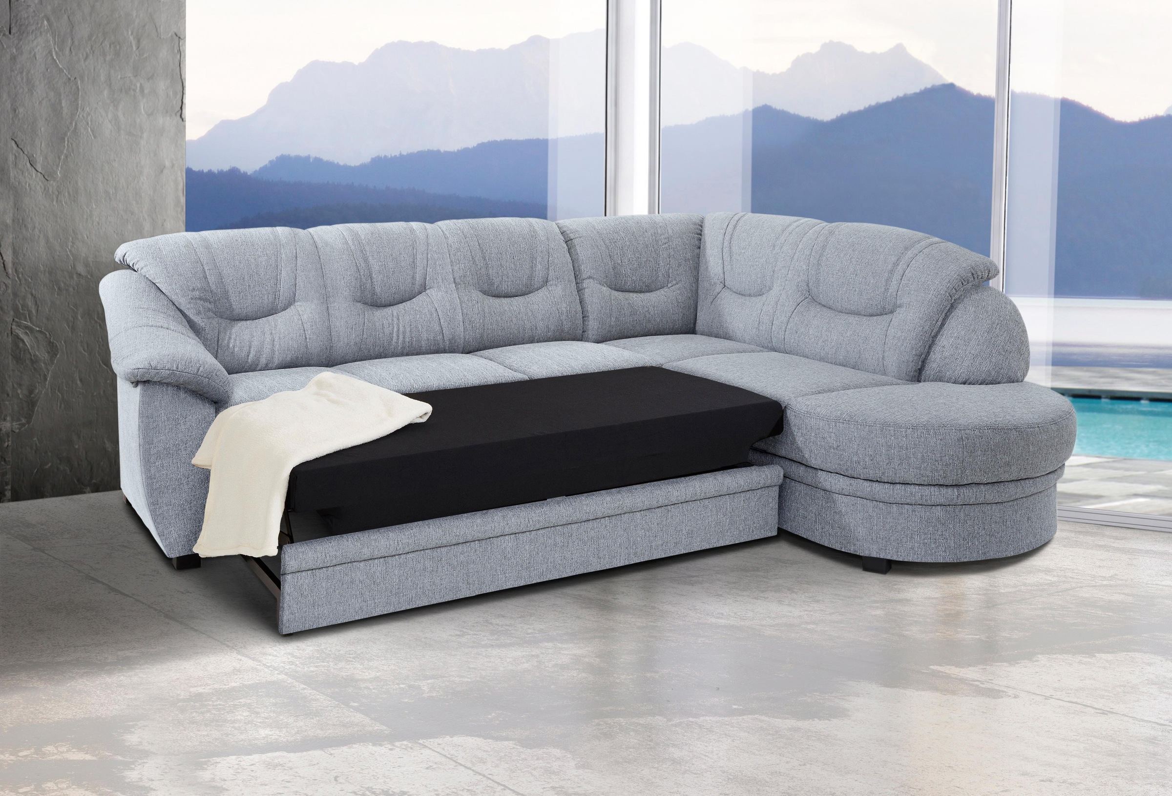 sit&more Ecksofa »Savoni L-Form«, wahlweise mit Bettfunktion