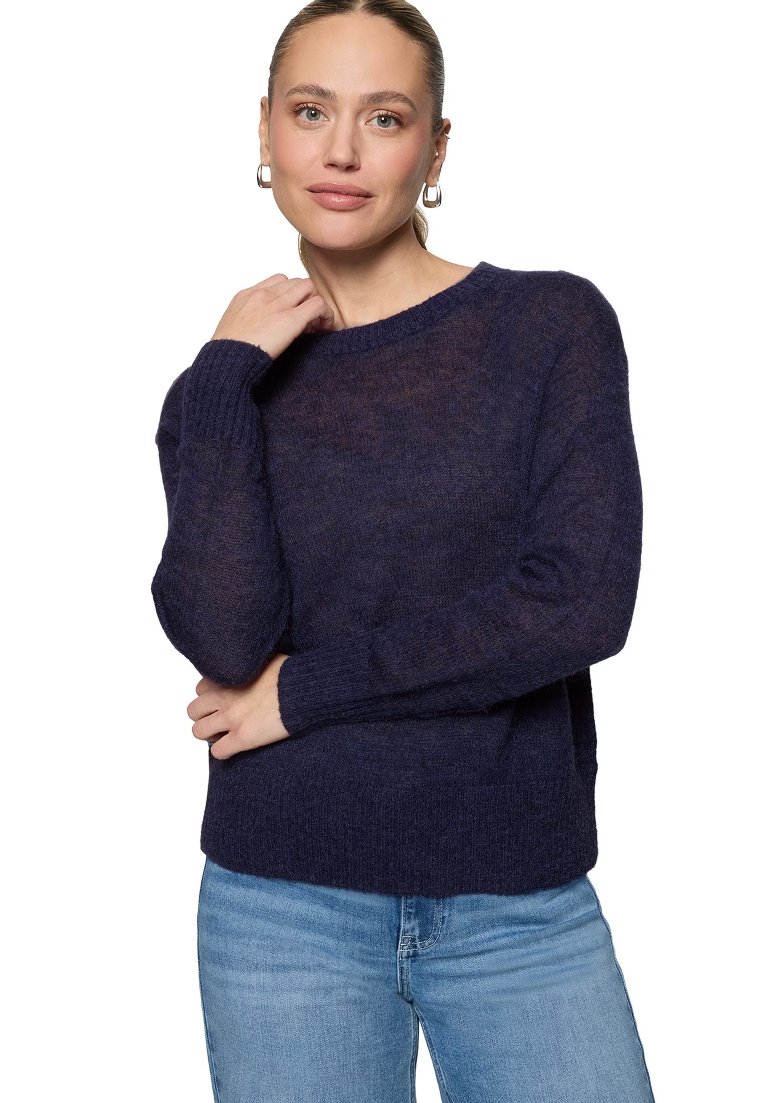 Zero Strickpullover »Damen mit Alpakawolle« 1 tlg. Plain/ohne Details
