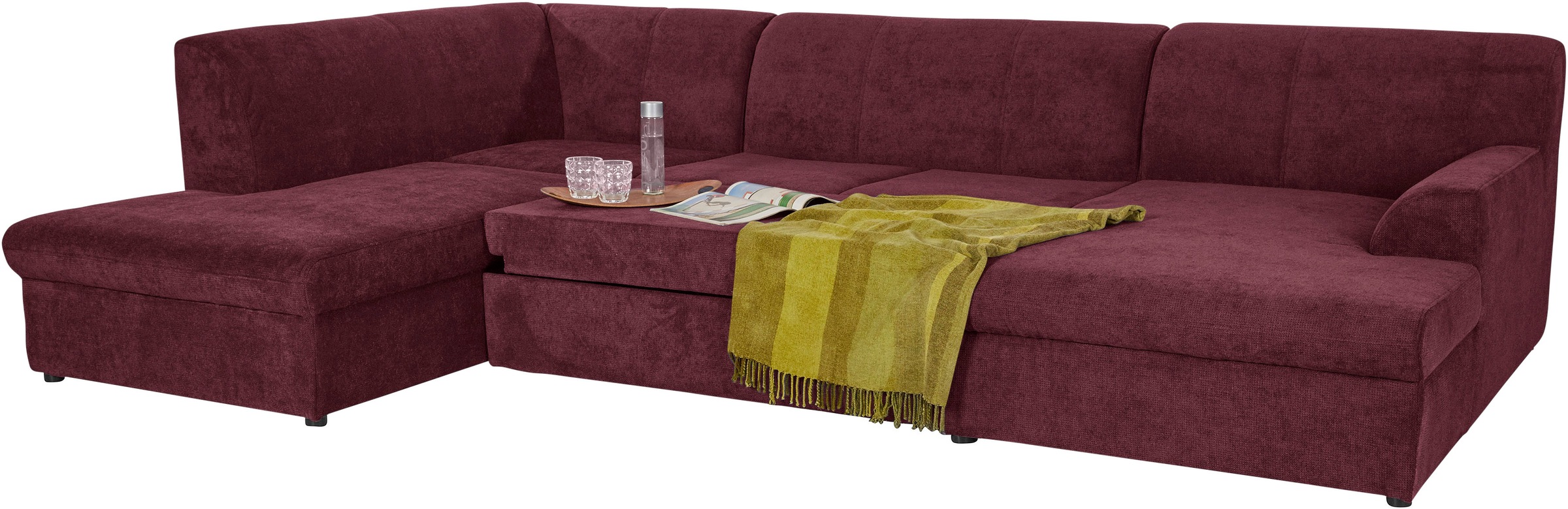 Thumbnail - DOMO collection Wohnlandschaft "Topper, elegant und zeitlos, komfortabel, U-Form" wahlweise mit Bettfunktion