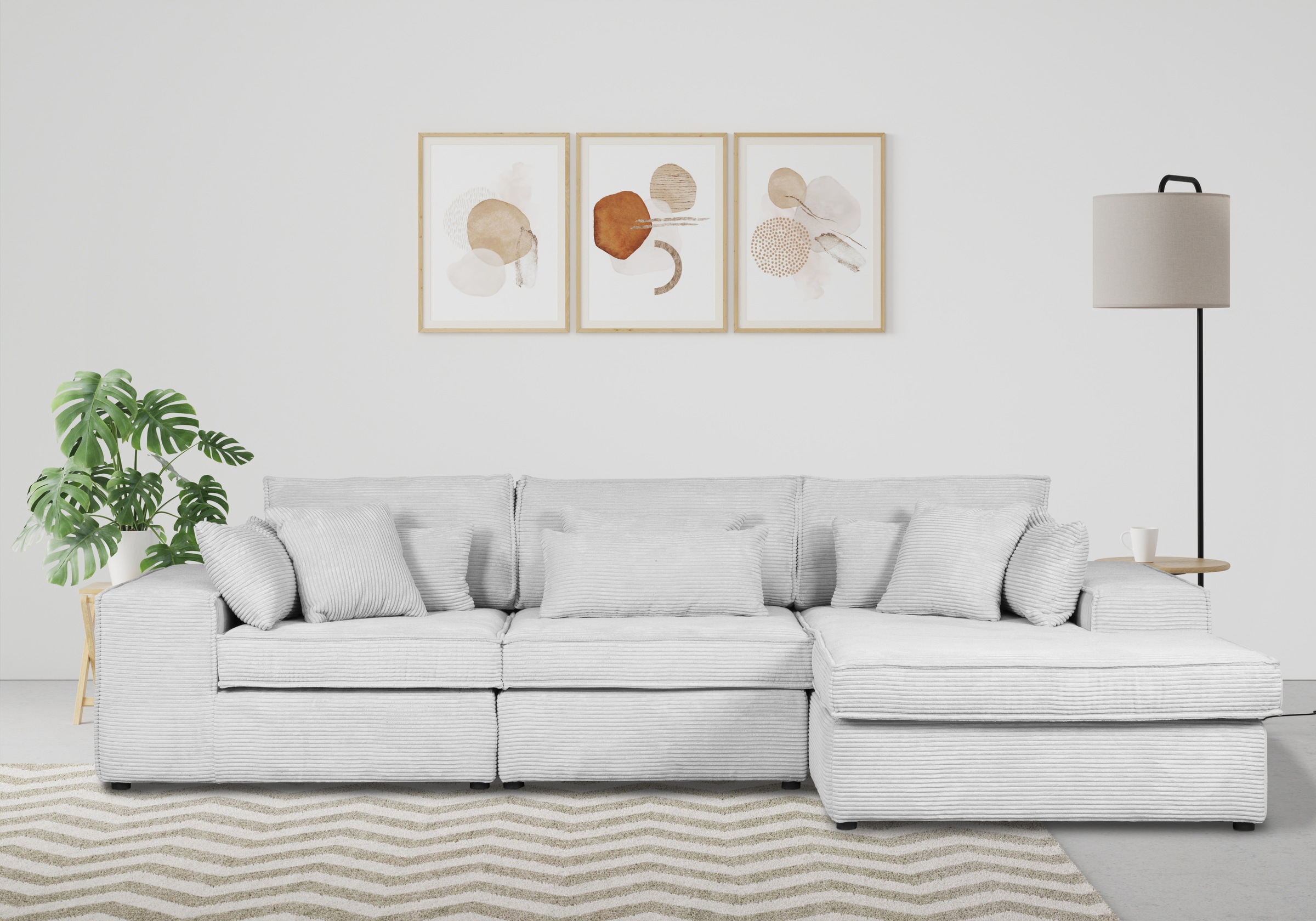 OTTO home Ecksofa "Florid L-Form" 3 Teile, bestehend aus Modulen, viele Bez günstig online kaufen