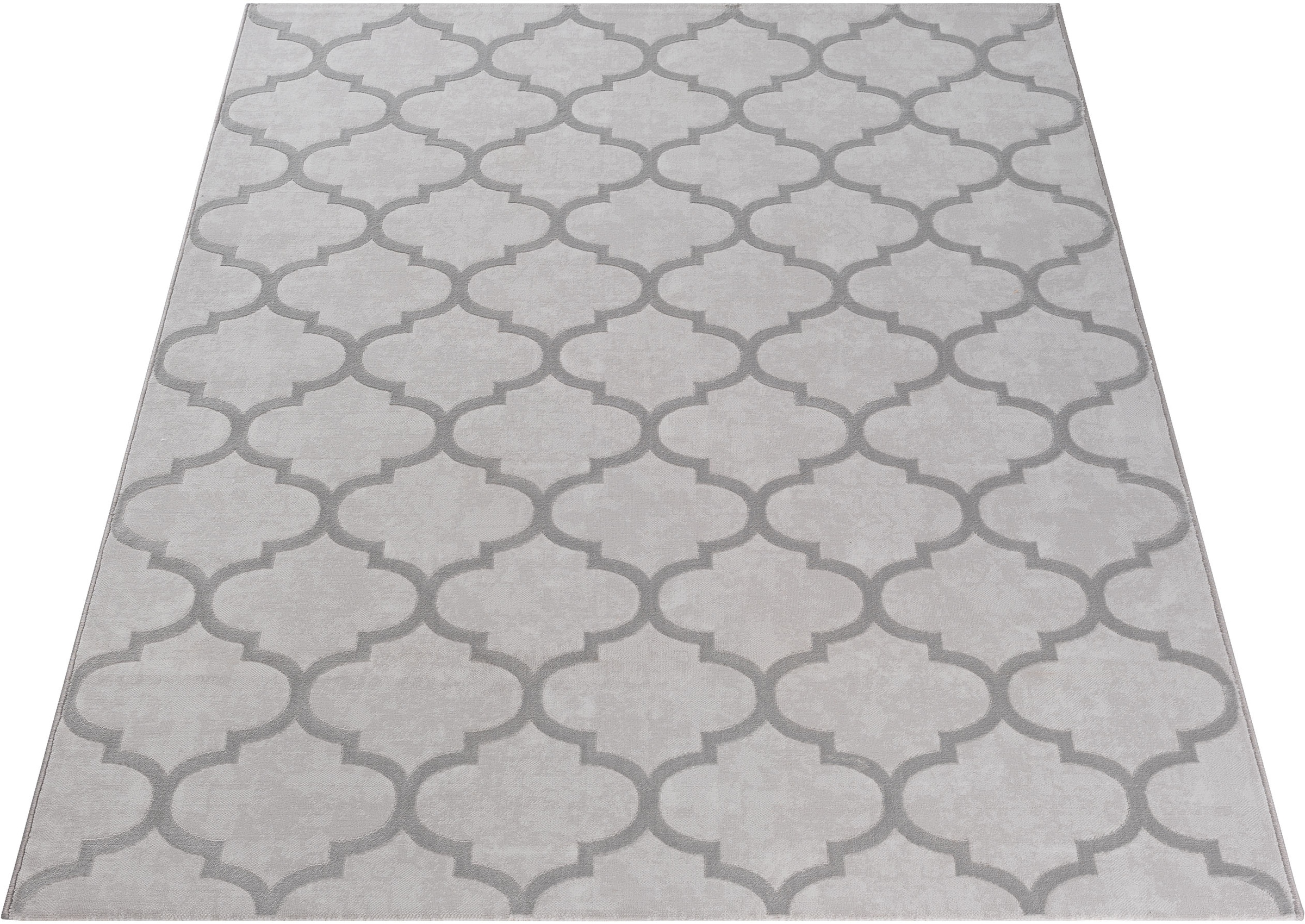 the carpet Teppich »Knight« rechteckig 12 mm Höhe moderner Wohnzimmer Teppich elegant glänzender Flor