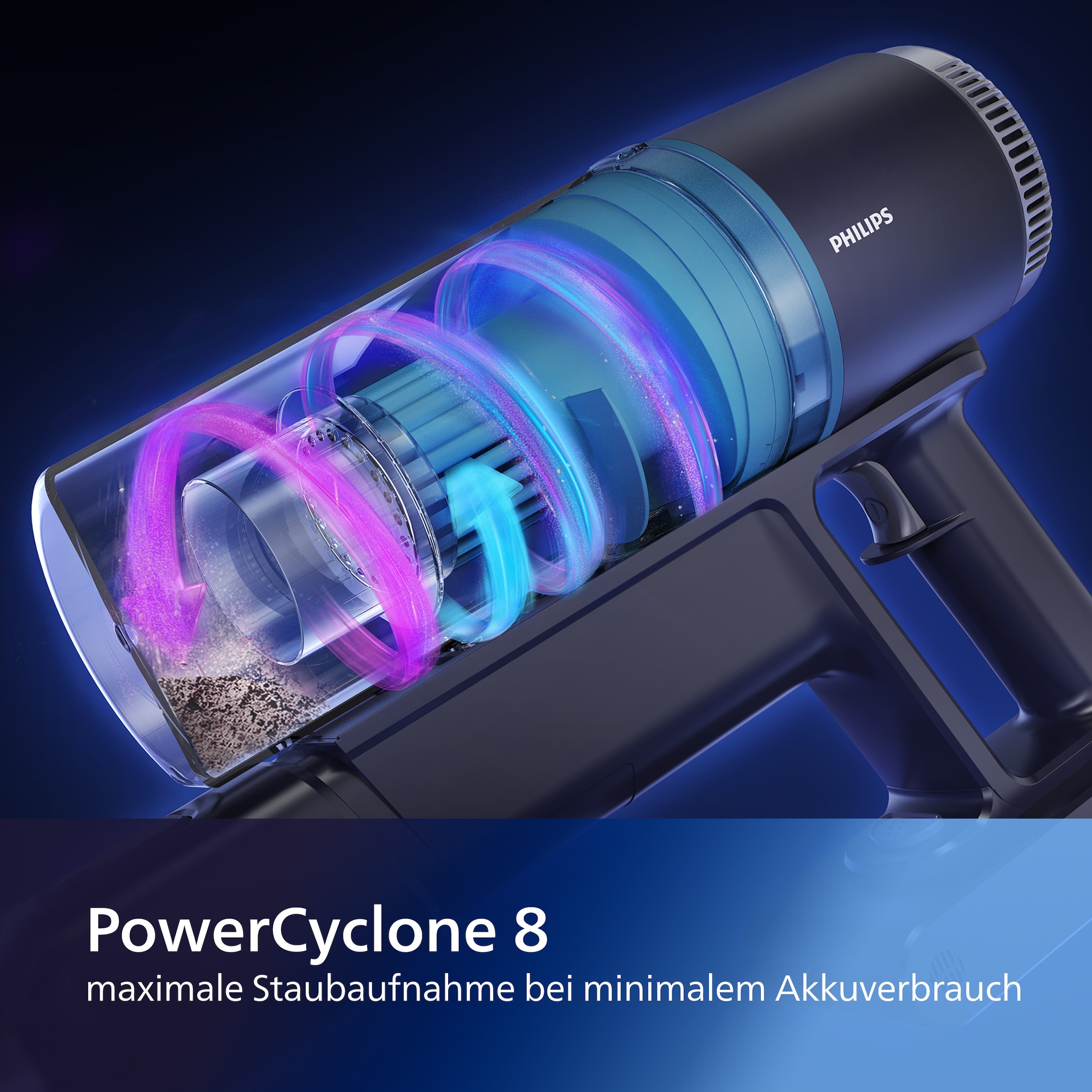 Philips Akku-Hand-und Stielstaubsauger »XC3031/01 3000 digitalem mit LED-Düse Laufzeit | Motor, zu Series«, Minuten 60 bis BAUR und