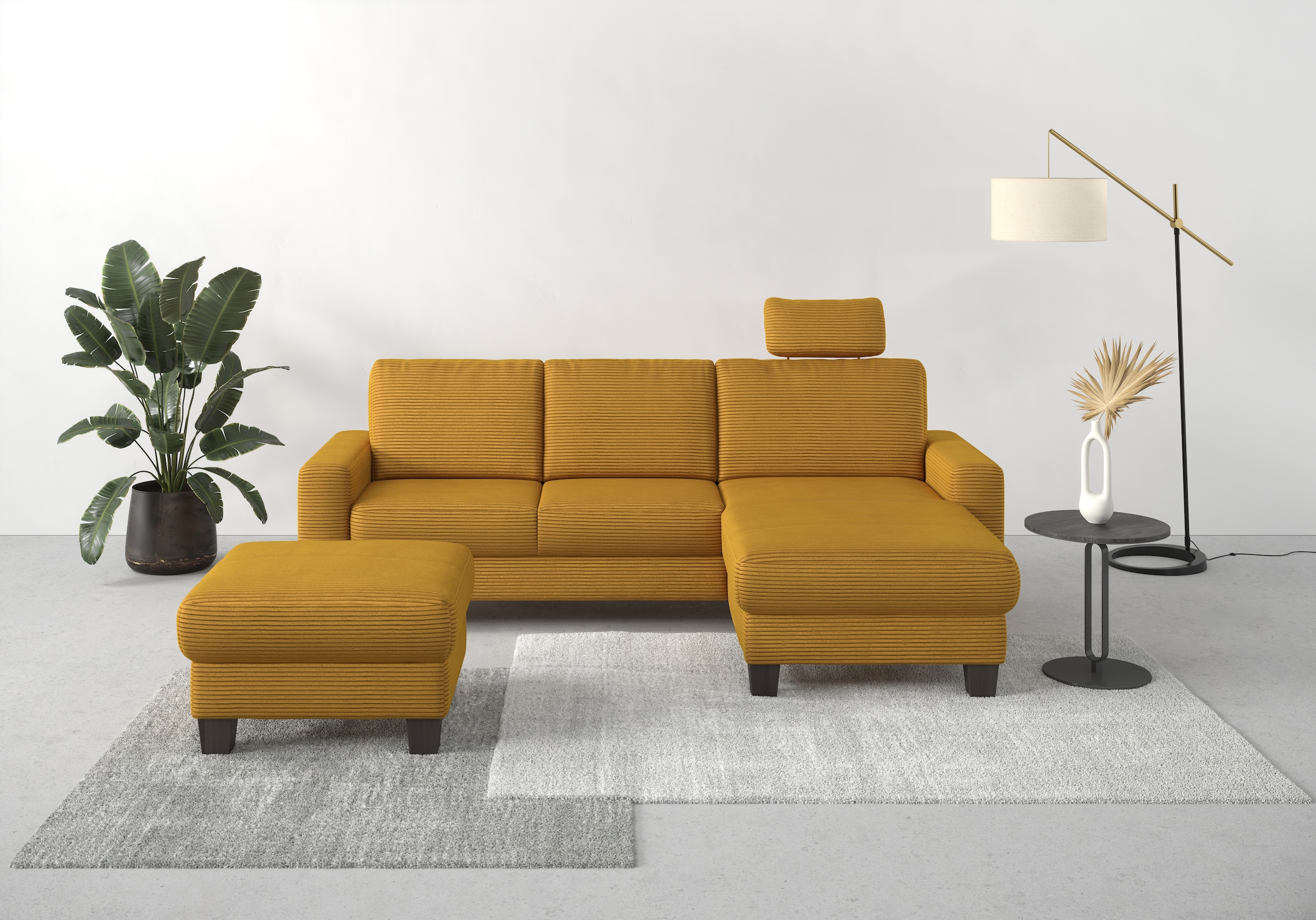 Home affaire Ecksofa "Summer L-Form", mit Recamiere, mit oder ohne Bettfunk günstig online kaufen