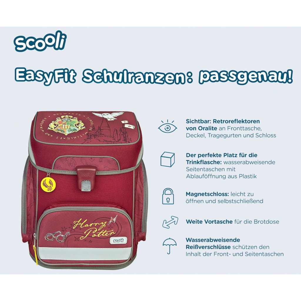 Scooli Schulranzen »EasyFit, Harry Potter«, Reflektoren