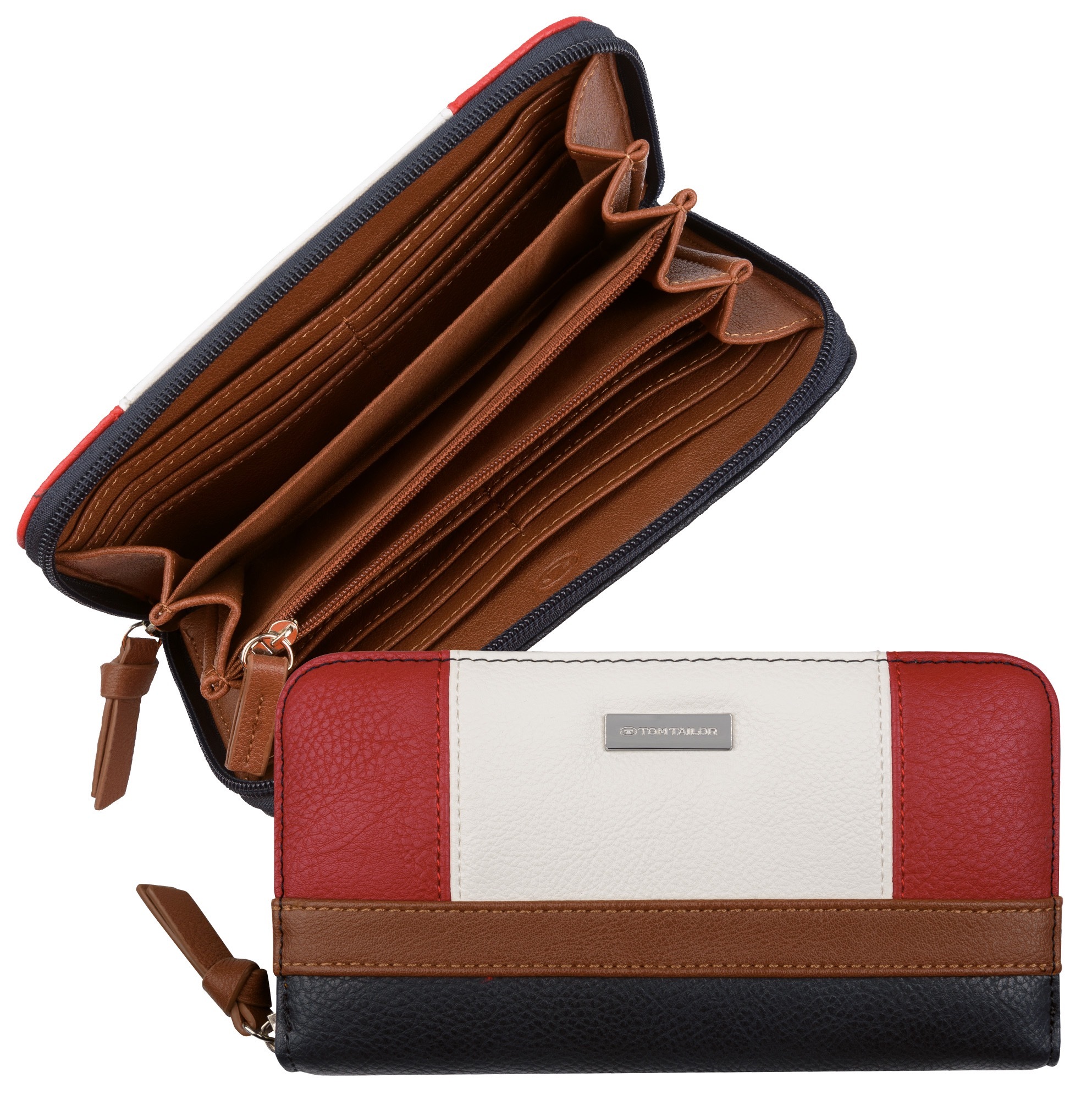 TOM TAILOR Geldbörse "Juna" aus soft genarbtem ledrigen Material mit glänze günstig online kaufen