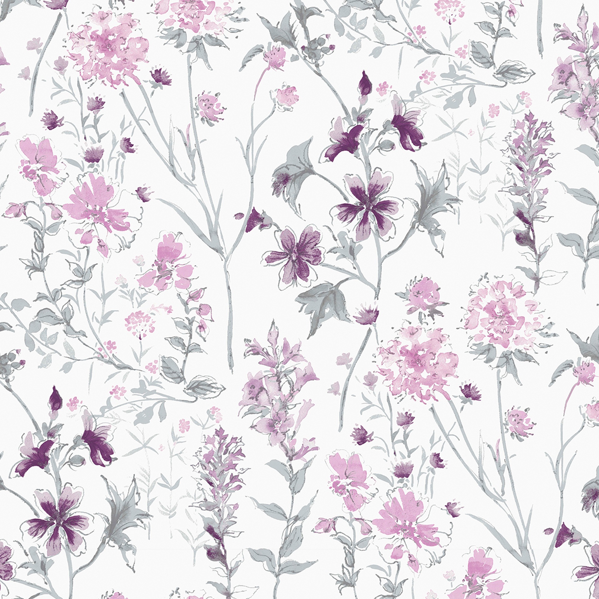 Laura Ashley Vliestapete "Wild Meadow" Gemustert Fsc Zertifiziert, Mit Lebhaftem Druck, 10 Meter Länge