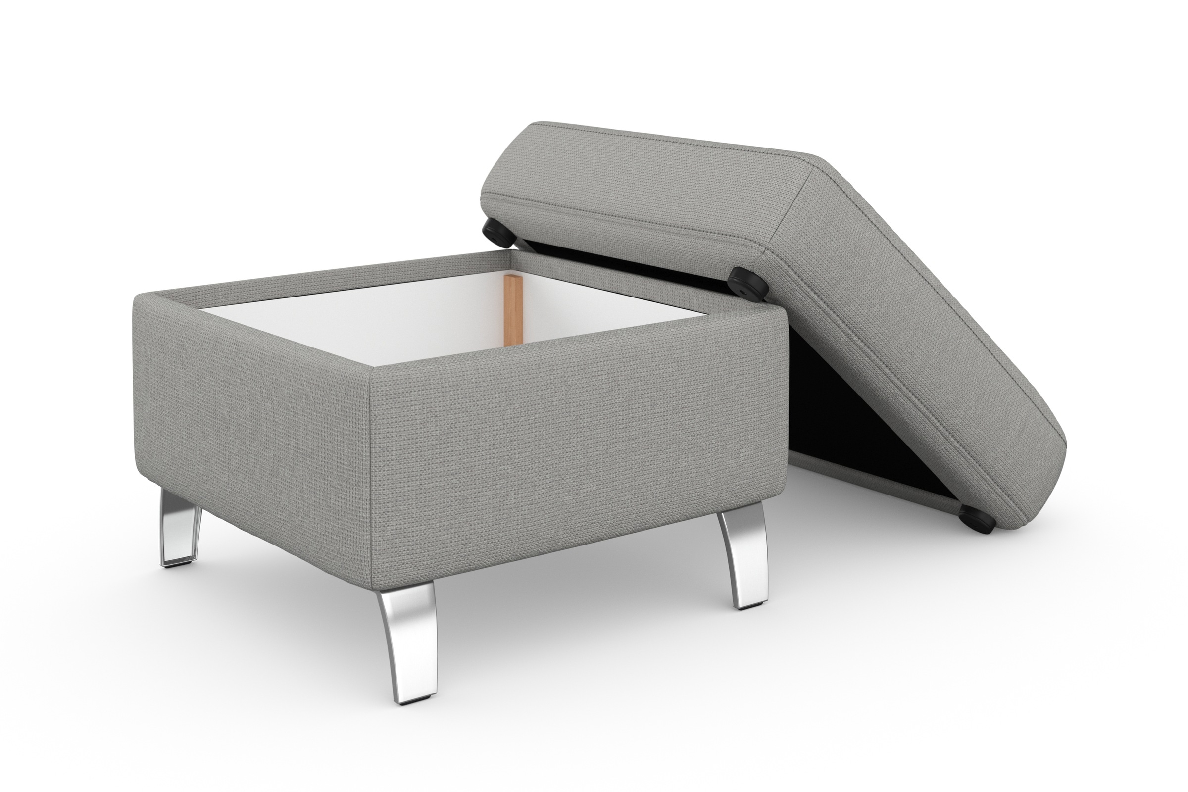 Sit & More Visby Storage Ottoman Silver 3
