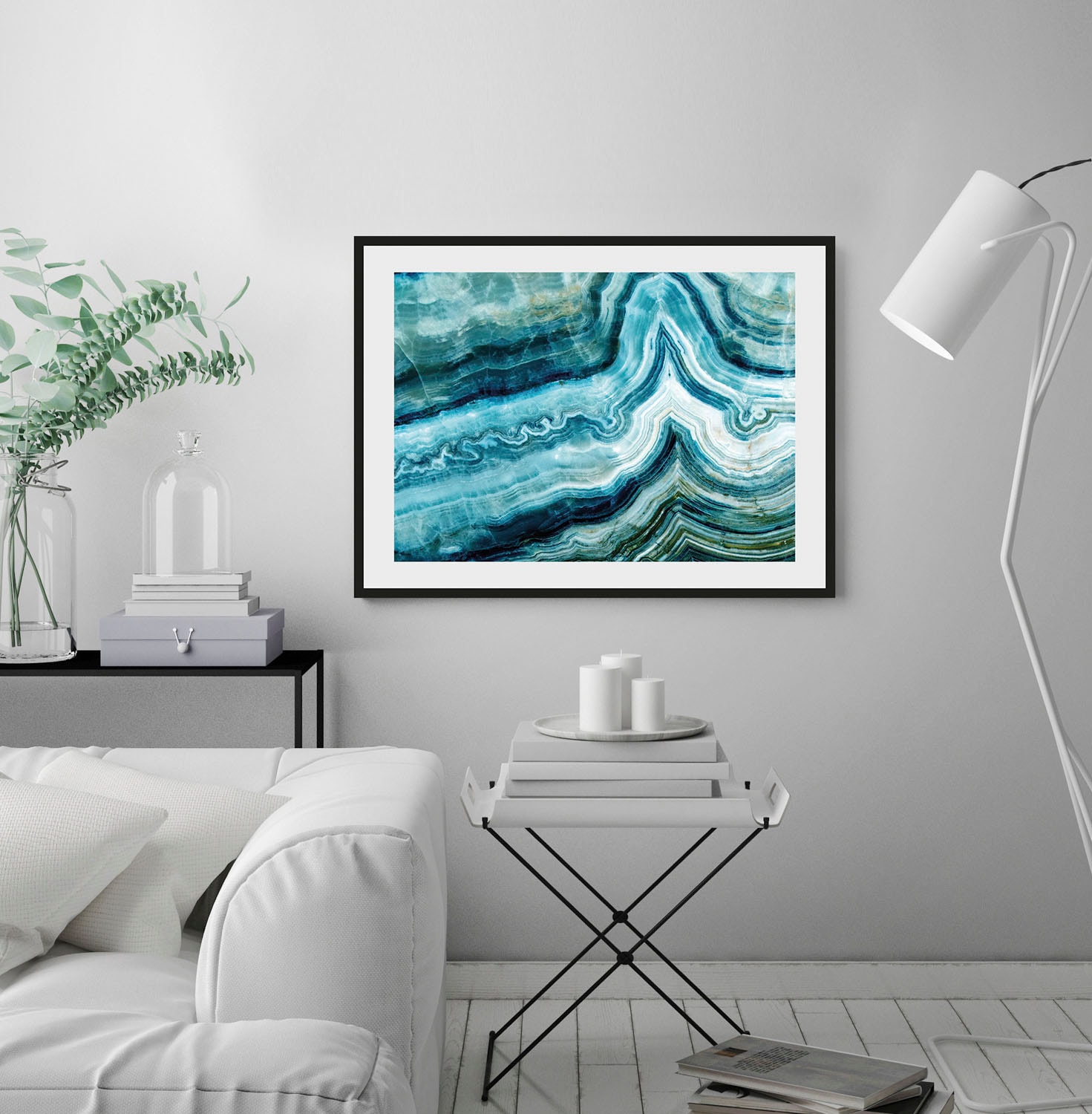 queence Bild »Tom«, Abstrakt-Stein-Spa-Spirituelle Bilder, (1 St.), HD Premium Poster-Druck inkl. Holzrahmen