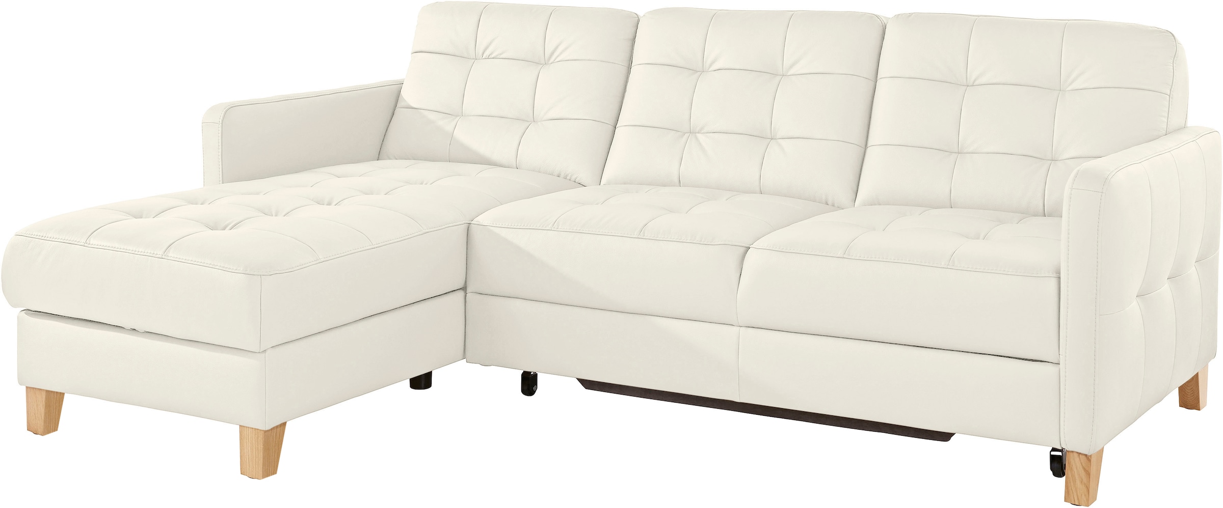 exxpo - sofa fashion Ecksofa »Elio, kompakt und komfortabel, bequem und zeitloses Design, L-Form«, wahlweise mit Bettfunktion