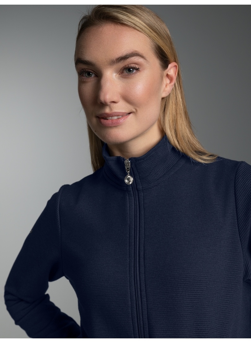 Trigema Sweatjacke "TRIGEMA Jacke mit funkelnden Strass-Steinen" 1 Stk.