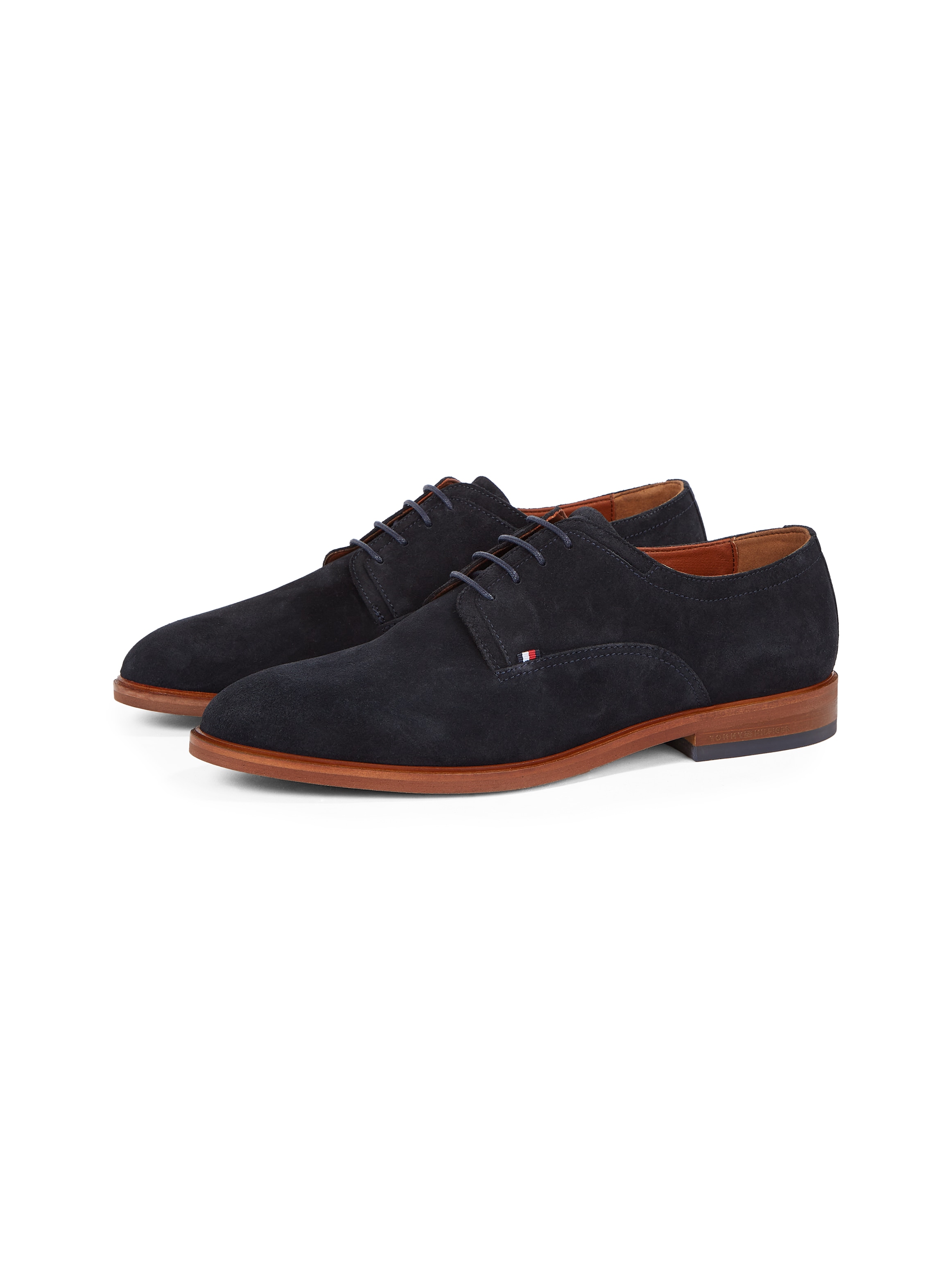 Tommy Hilfiger Schnürschuh "HILFIGER THUNIT SUEDE SHOE", Blockabsatz, Busin günstig online kaufen