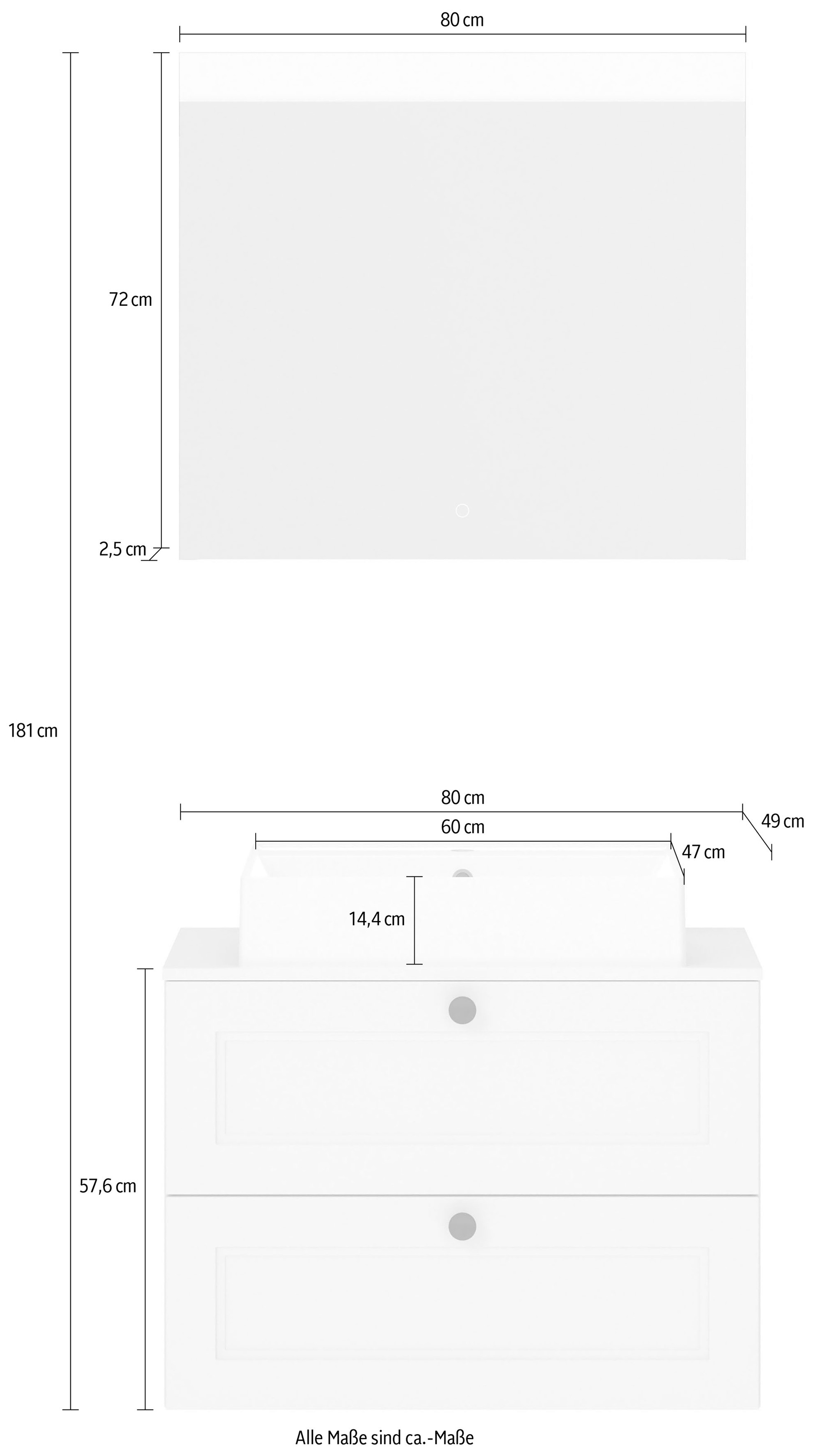 nobilia® Badmöbel-Set »Cascada«