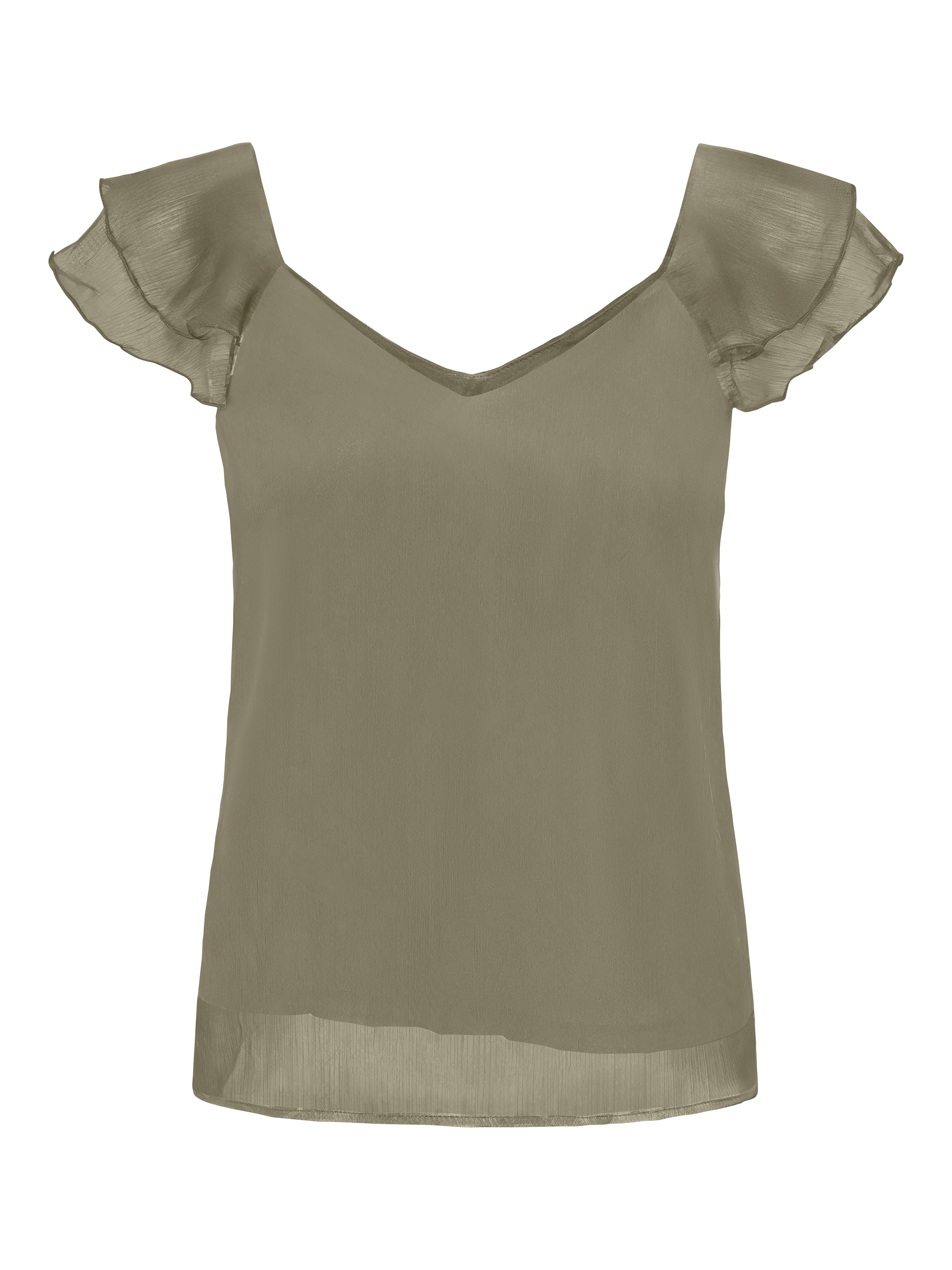 ONLY Blusenshirt »ONLASTA LIFE CAPSLEEVE V-NECK TOP PTM«
