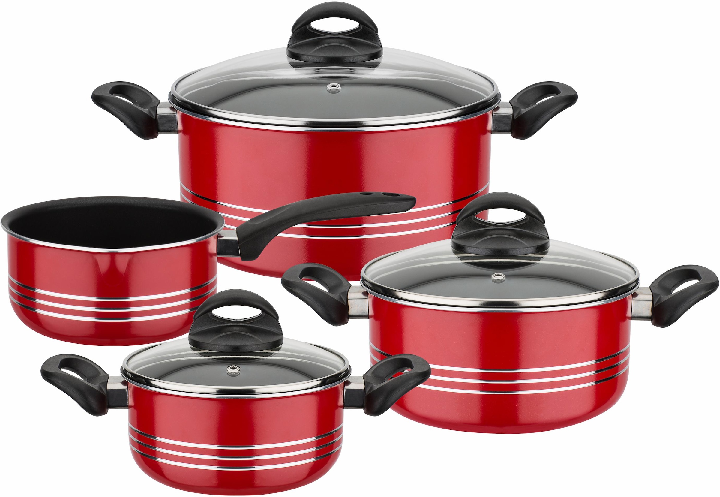 GSW Topf-Set "Milano color" Set, je 1 Kochtopf Ø 16/20/24 cm, 1x Stielkasse günstig online kaufen