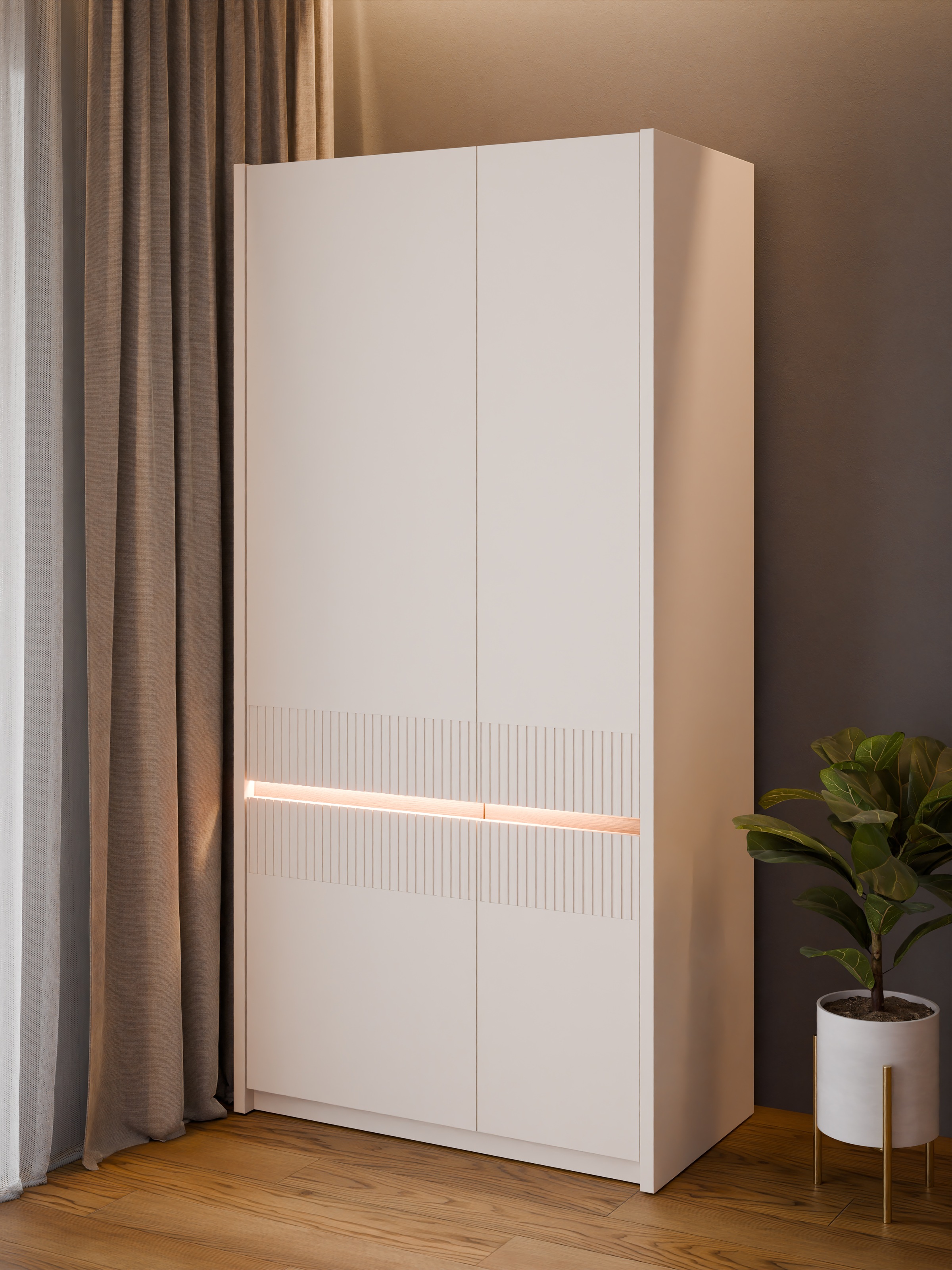 FORTE Garderobenschrank "Oak Squere" B/H/T ca. 95,3x197,9x52 cm, Kleidersch günstig online kaufen