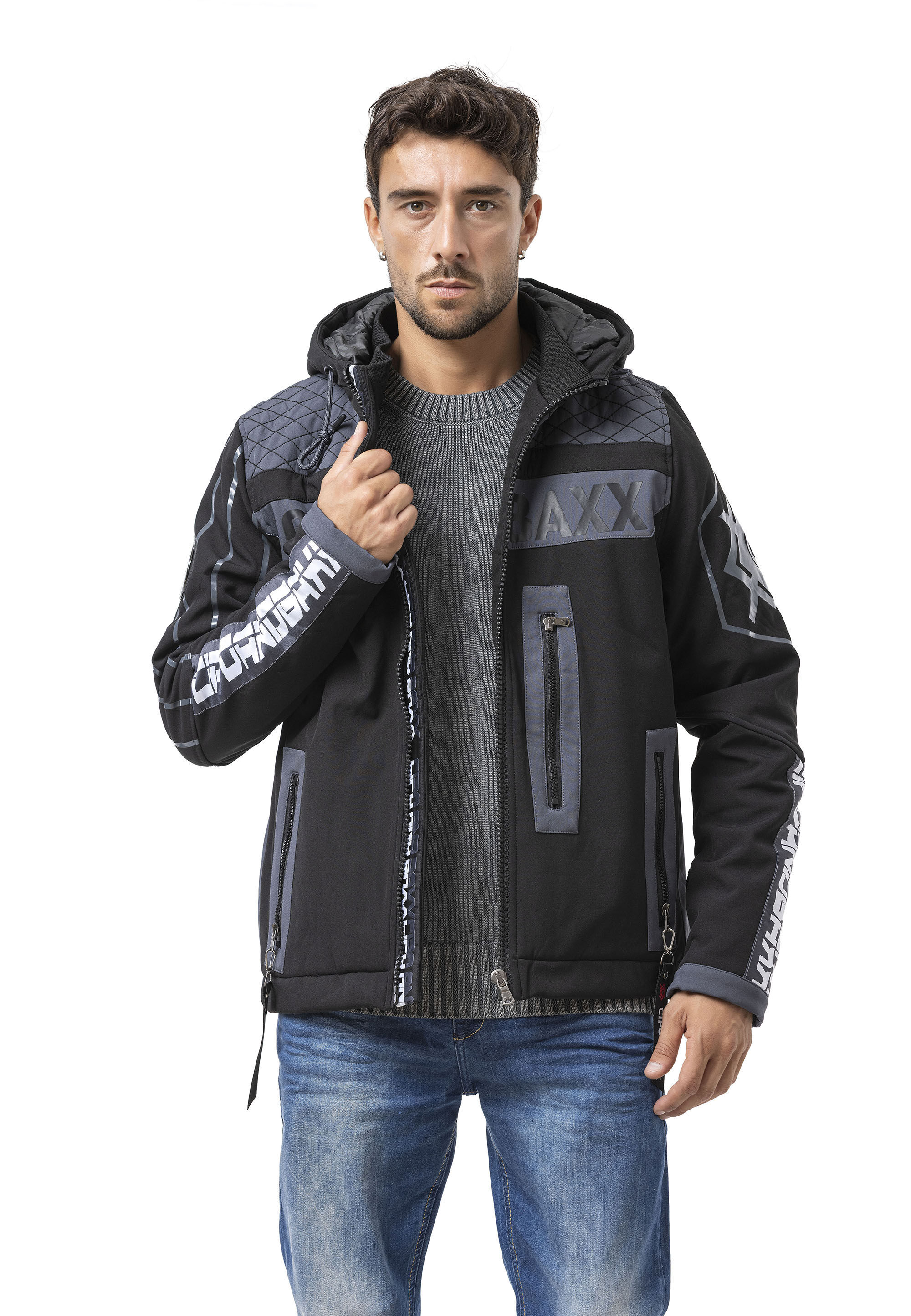 Thumbnail - Cipo & Baxx Parka "Jacke" mit Kapuze im modernen Look