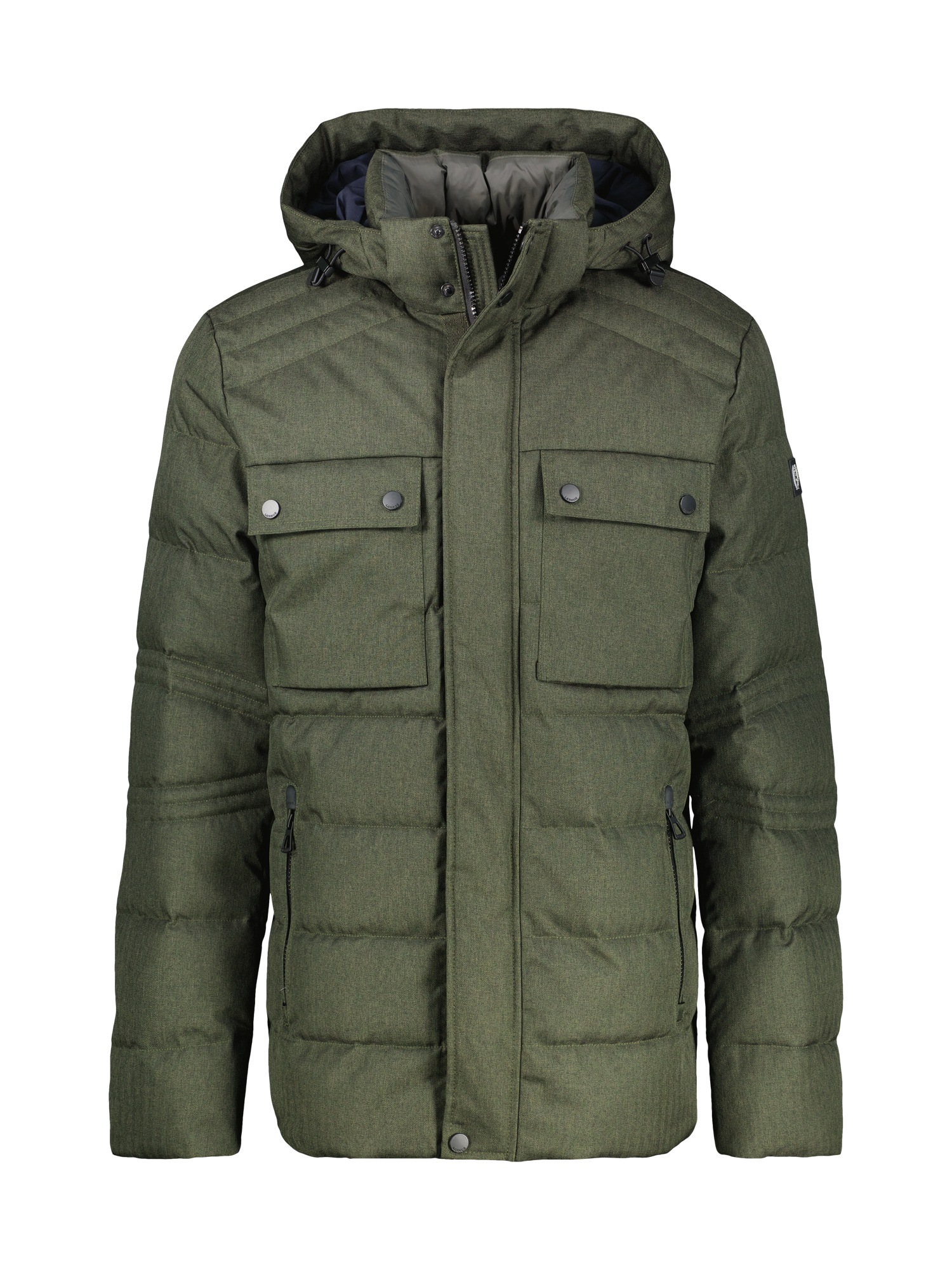 LERROS Steppjacke »LERROS Herren Fieldjacket in Woll-Optik«, mit Kapuze, Wasser- und windabweisend, atmungsaktiv