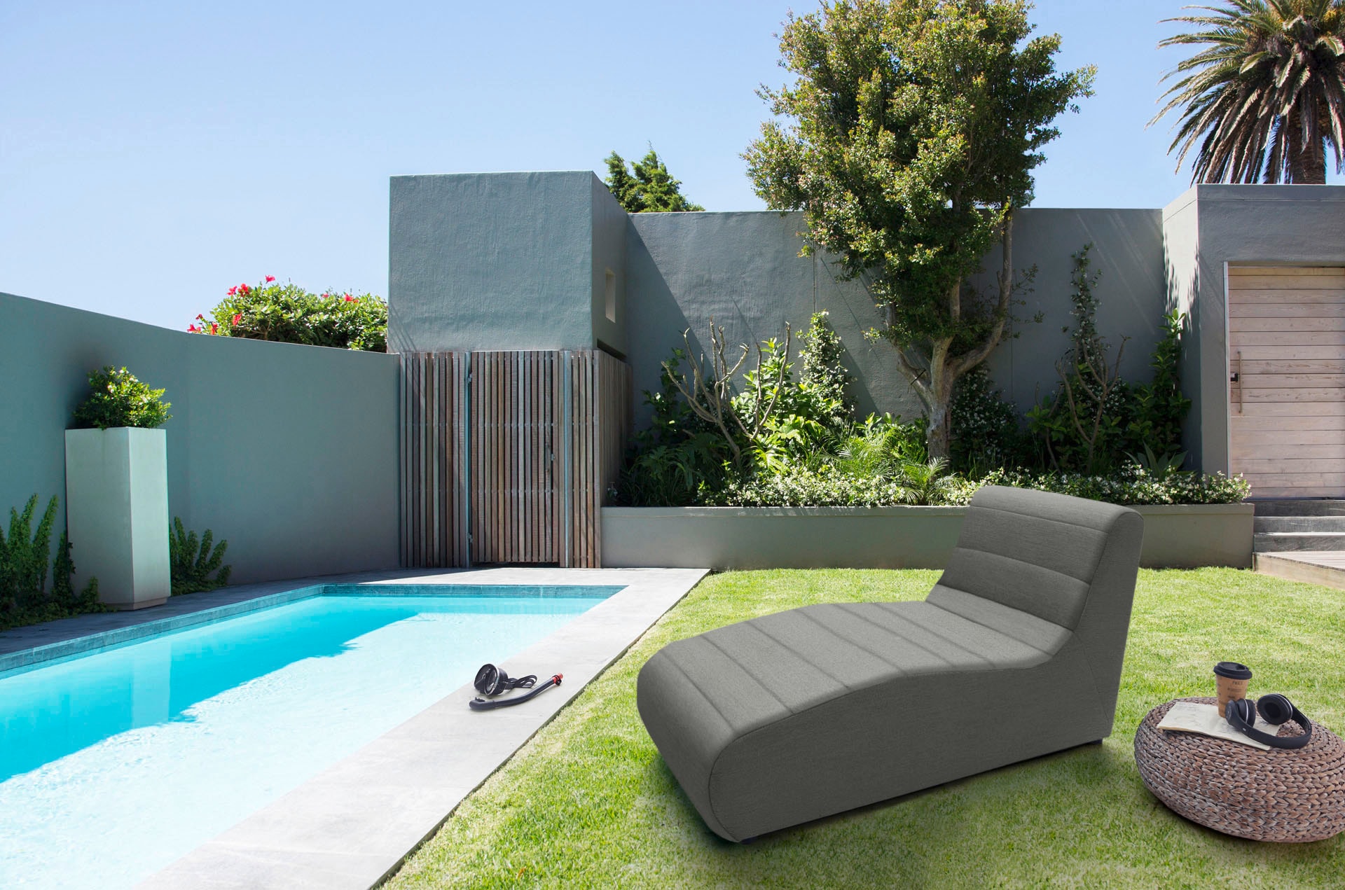 DOMO collection Relaxliege »Soleil, pflegeleichter und wetterfester Bezug«, Outdoor, besonderes Design und Formgebung, individuell erweiterbar