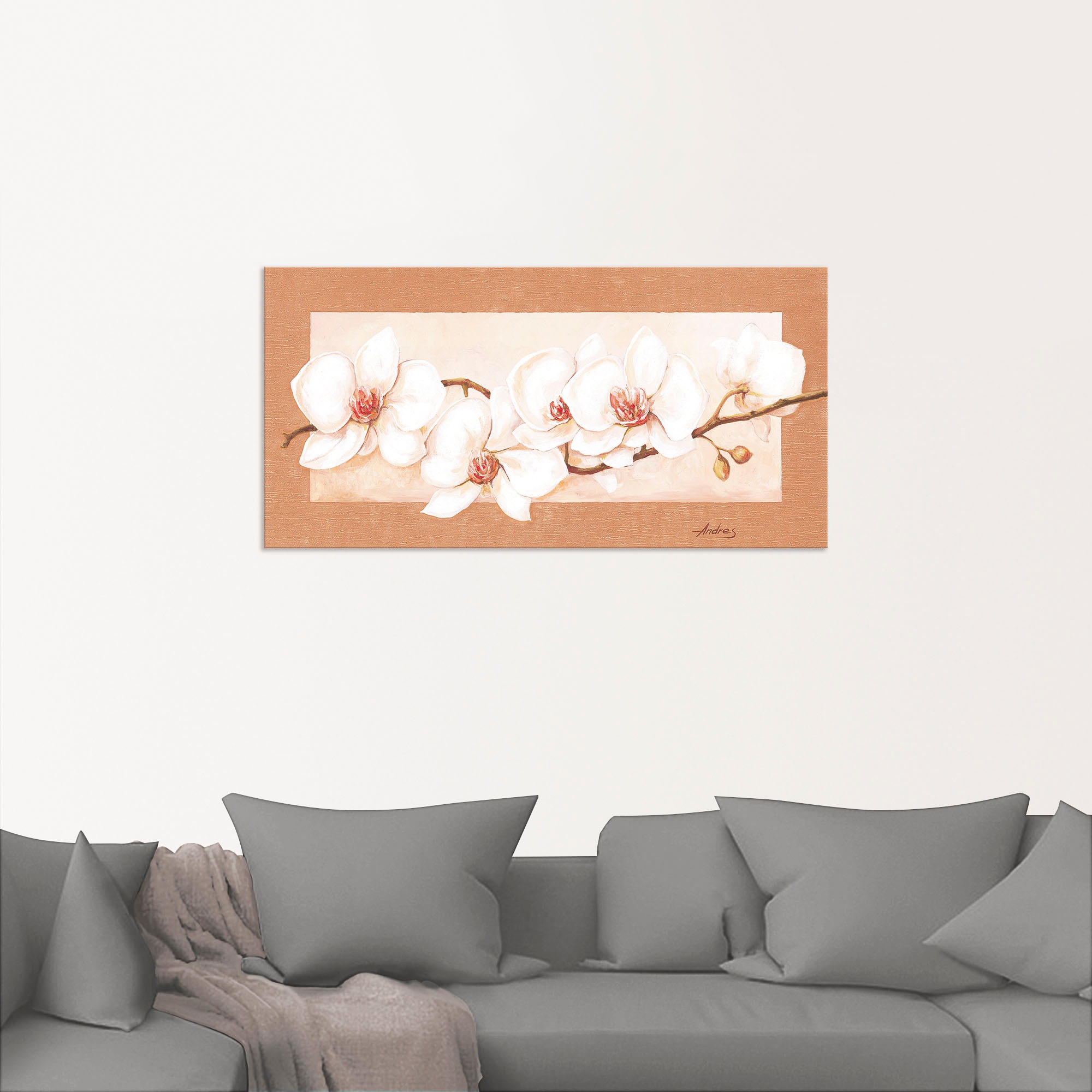 Artland Wandbild »Orchideenzweig«, Blumenbilder, (1 St.), als Alubild, Outdoorbild, Leinwandbild in verschied. Größen
