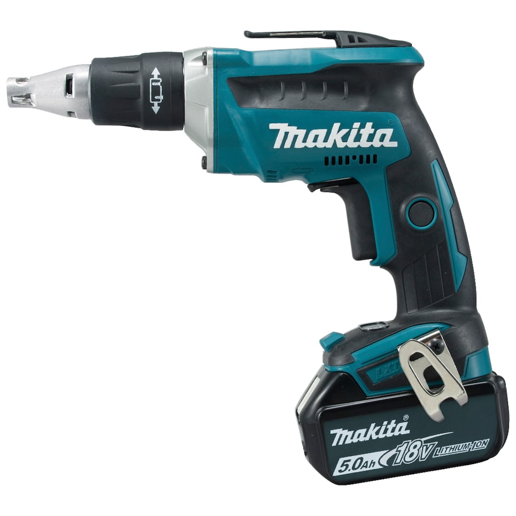 Makita Akku-Schnellbauschrauber »DFS452RTJ«, (Komplett-Set, 6 tlg.)