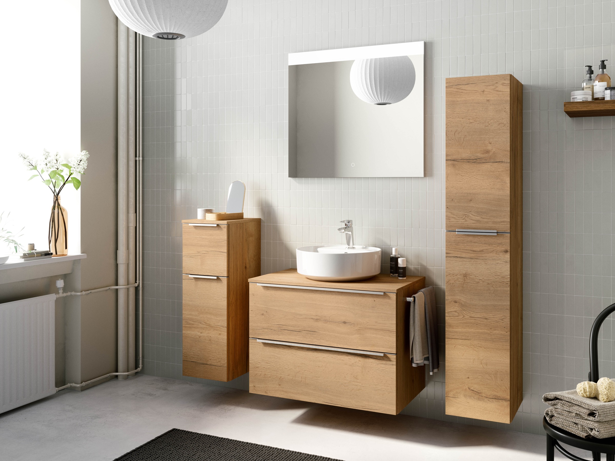 nobilia Badmöbel-Set "Alvene" vormontiert, mit Soft-Close, 4 Stk. tlg. günstig online kaufen