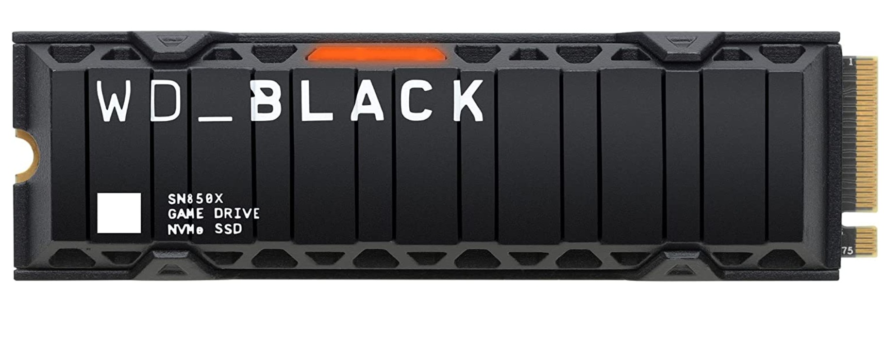 WD BLACK interne Gaming-SSD "SN850X NVMe with Heatsink", 2 TB, Schreibgeschwindigkeitmaximal 6600 MB/s Lesegeschwindigkeitmaximal 7300 MB/s, schwarz,