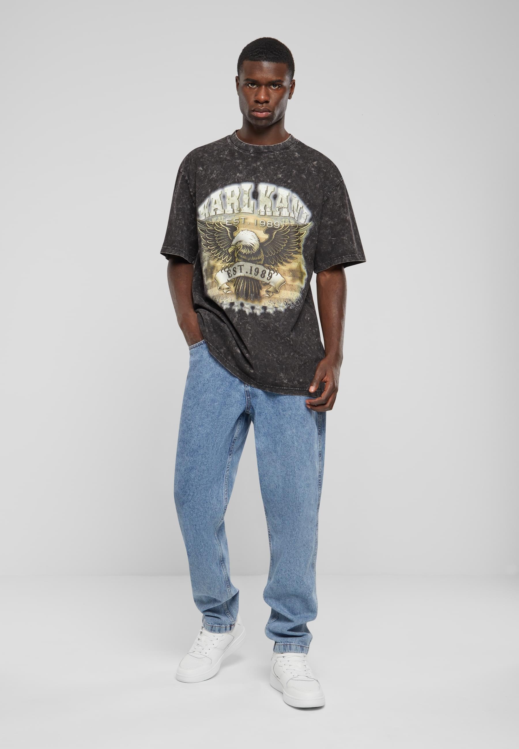 Karl Kani T-Shirt »Karl Kani Herren KM241-058-1 KK Small Signature Washed Eagle Tee«, (1 tlg.)