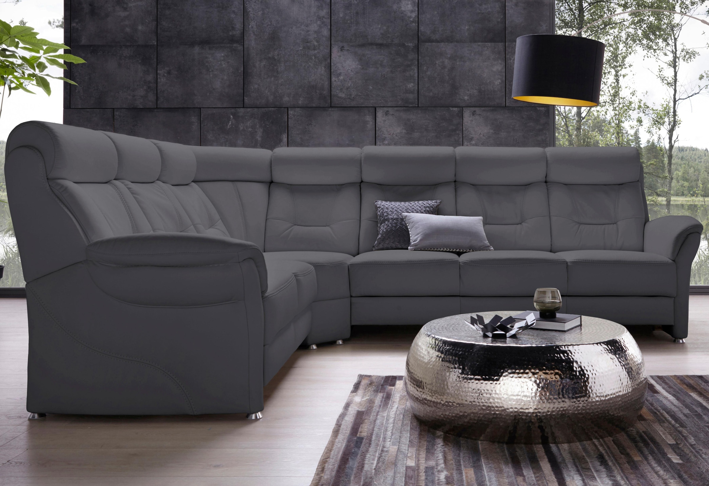 Places of Style Ecksofa »Sardinien L-Form«, mit Kopfteilverstellung, wahlweise mit Bettfunktion