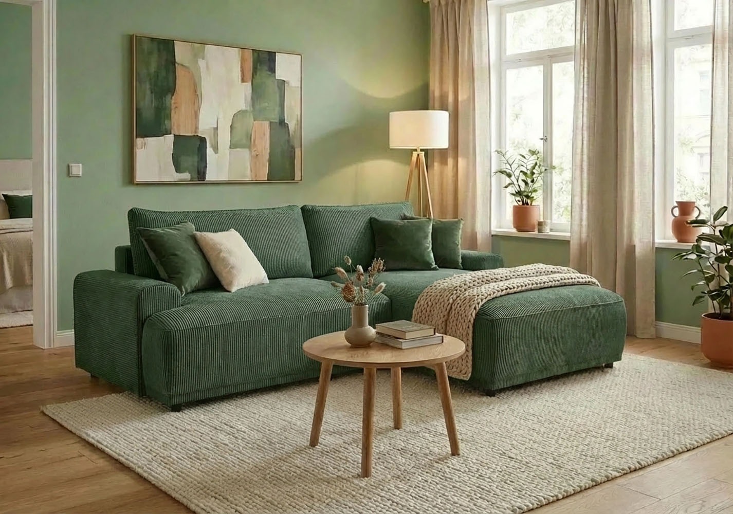 TRENDMANUFAKTUR Ecksofa "Fordon, Schlafsofa mit Bettkasten, Couch in L-Form günstig online kaufen
