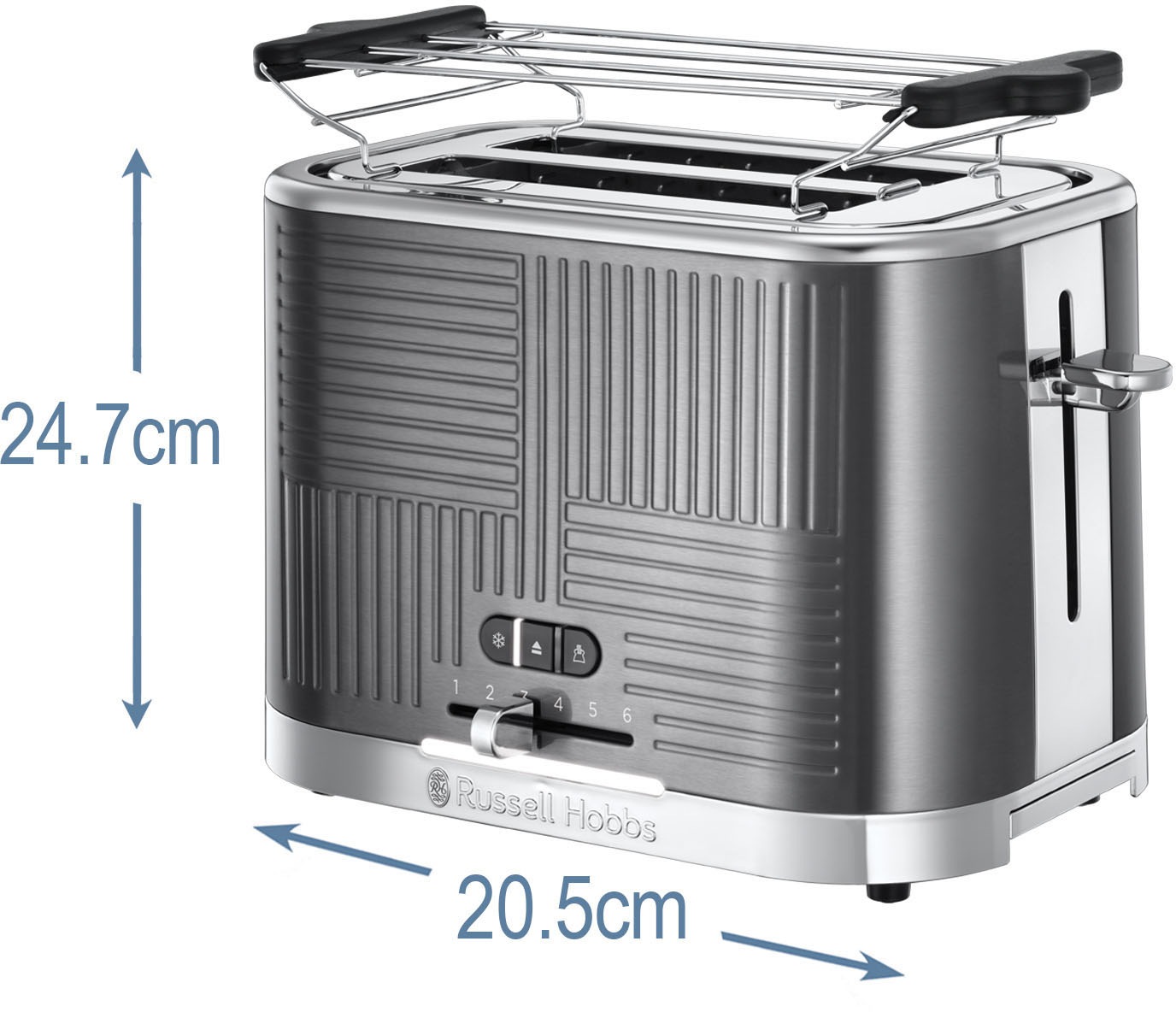 RUSSELL HOBBS Toaster »Geo Steel 25250-56«, 2 kurze Schlitze, 1640 W