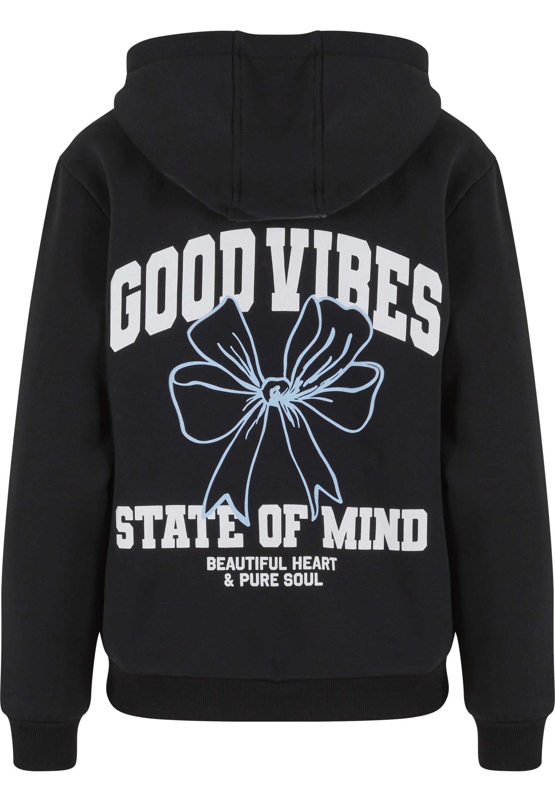 Miss Tee Kapuzensweatshirt "Miss Tee Good Vibes Bow Ladies Fluffy Hoody" günstig online kaufen