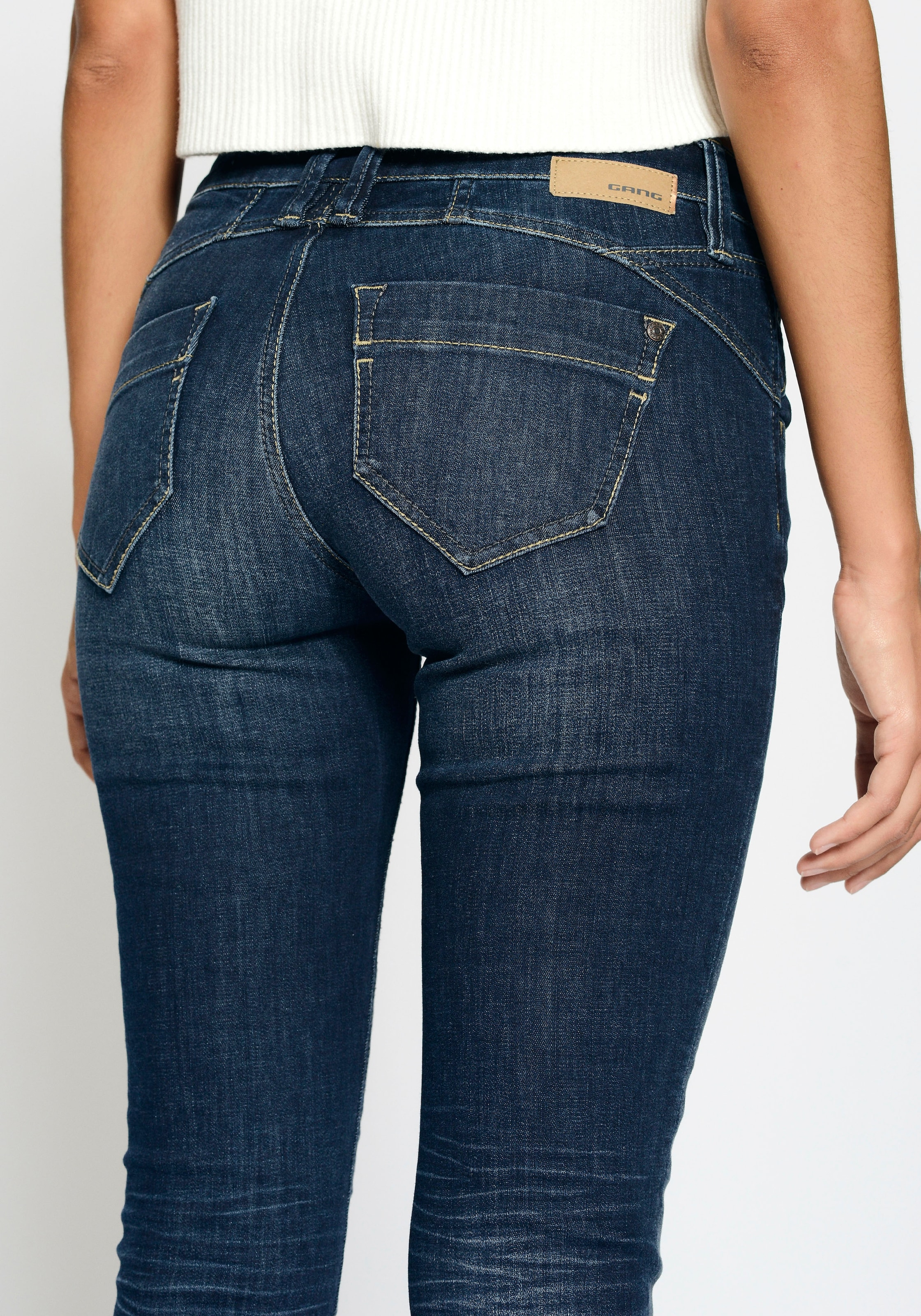 Elasthan-Anteil Skinny-fit-Jeans mit online BAUR | »NENA« kaufen GANG