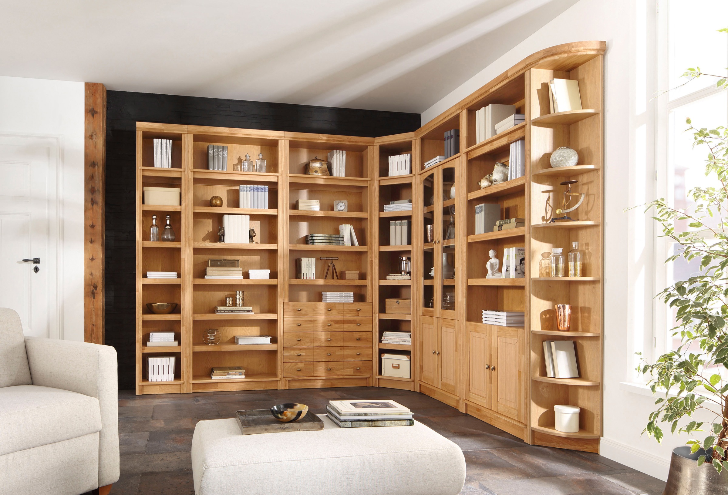 OTTO home Bücherregal "Soeren Eiche Regal B/T/H: 40/29/220 cm" aus teilmass günstig online kaufen