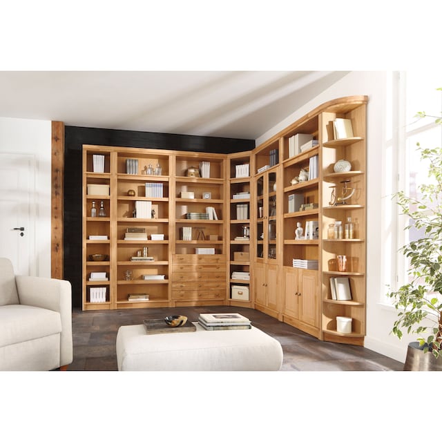 Home affaire Bücherregal »Soeren«, aus massiver Kiefer, in 2 Höhen und 2  Tiefen, mit viel Stauraum kaufen | BAUR