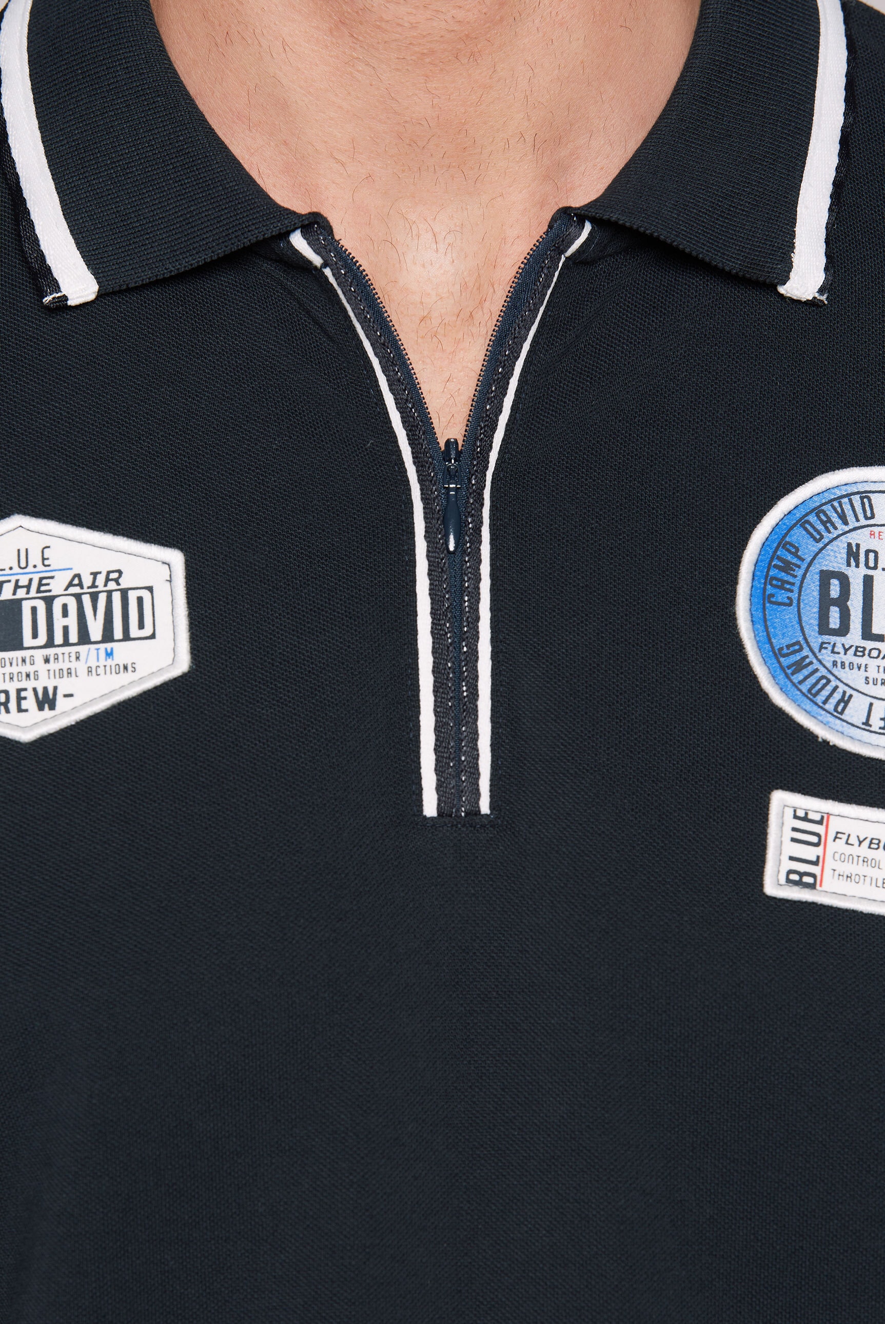 CAMP DAVID Poloshirt, aus Baumwolle