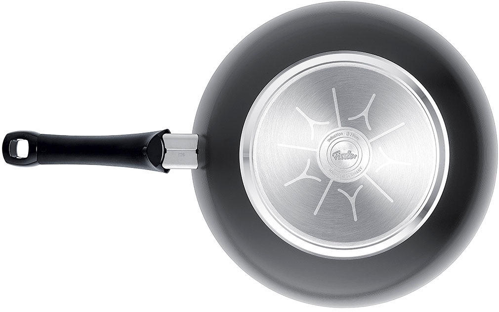 Fissler Wok »Ceratal® Orbit Black«, Aluminium, (1 tlg.), gesünderes Kochen mit Antihaft-Effekt, hergestellt ohne PFAS/PTFE