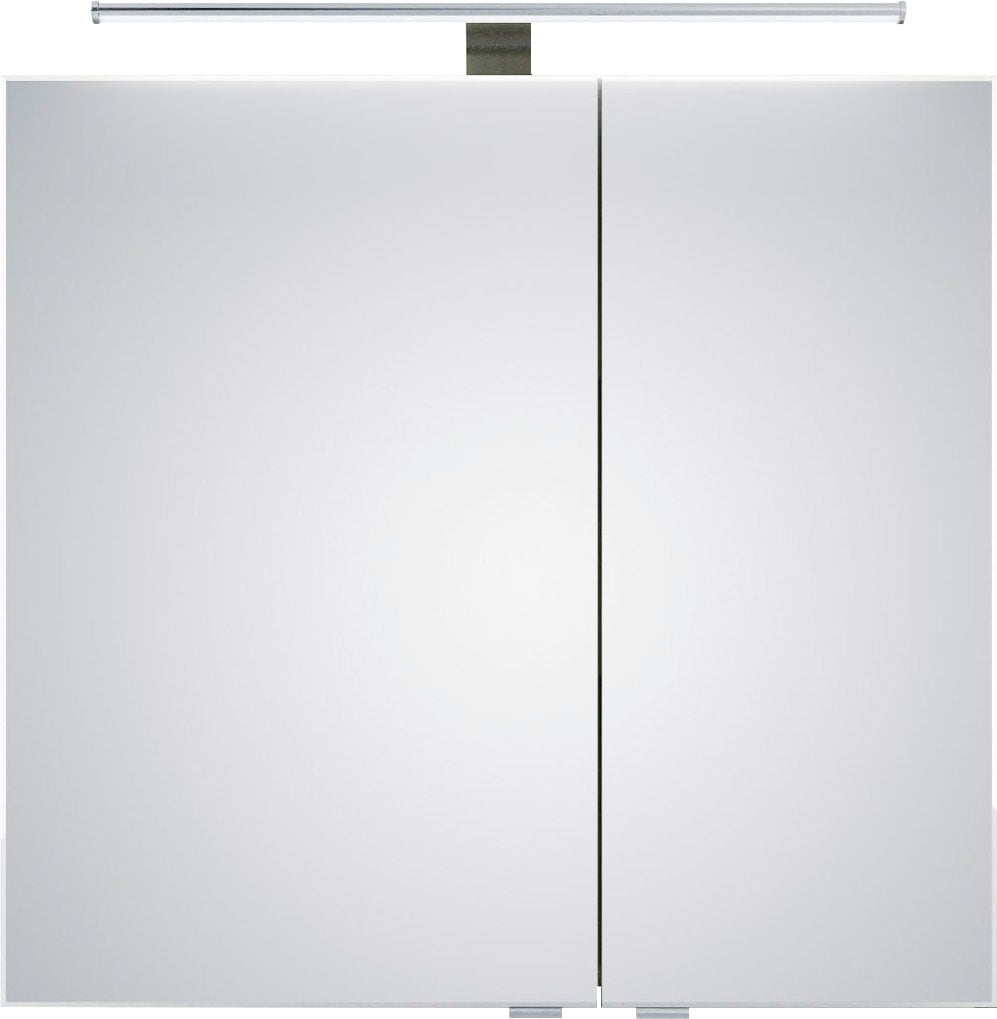 Saphir Badmöbel-Set »6005 Sprint 3-teilig, Keramik-Waschtisch mit LED-Spiegelschrank«, (4 St.), Midischrank, inkl. Türdämpfer, 3 Türen, 4 Schubladen, Bad-Set