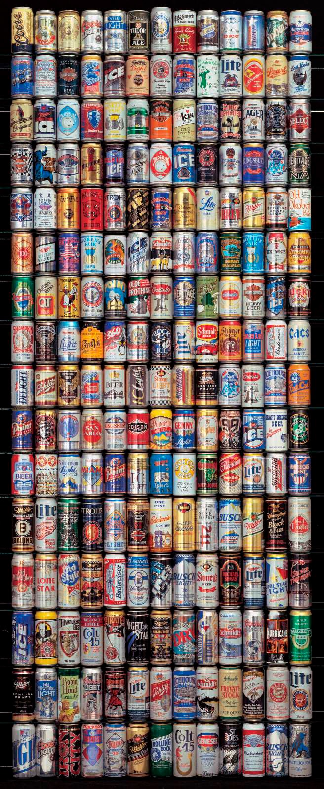Papermoon Fototapete "American Beer Cans - Türtapete" matt