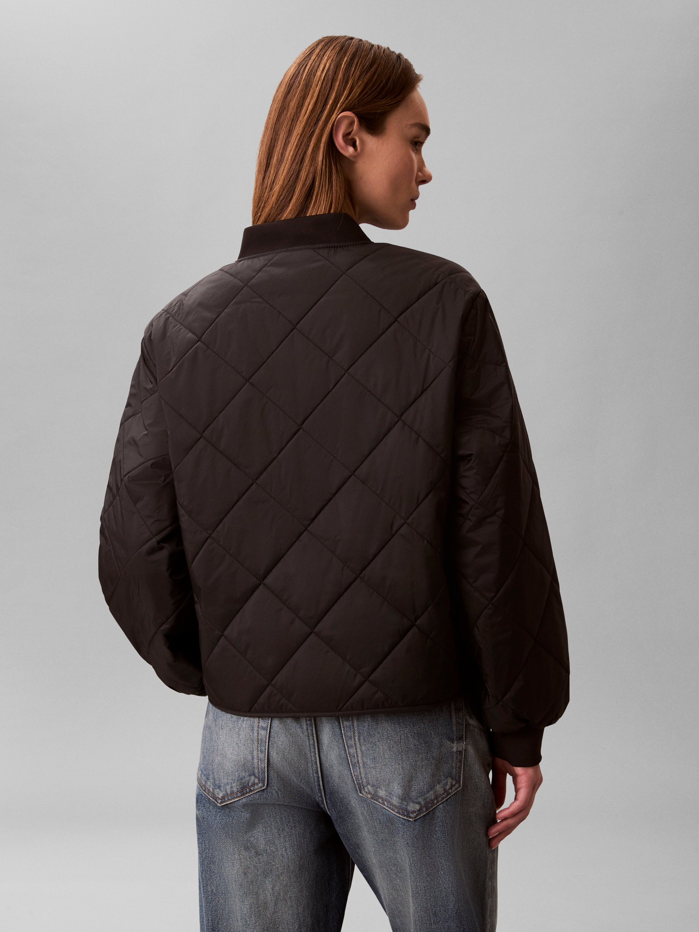 Calvin Klein Jeans Steppjacke ohne Kapuze Regular fit mit Rundhalsausschnit günstig online kaufen