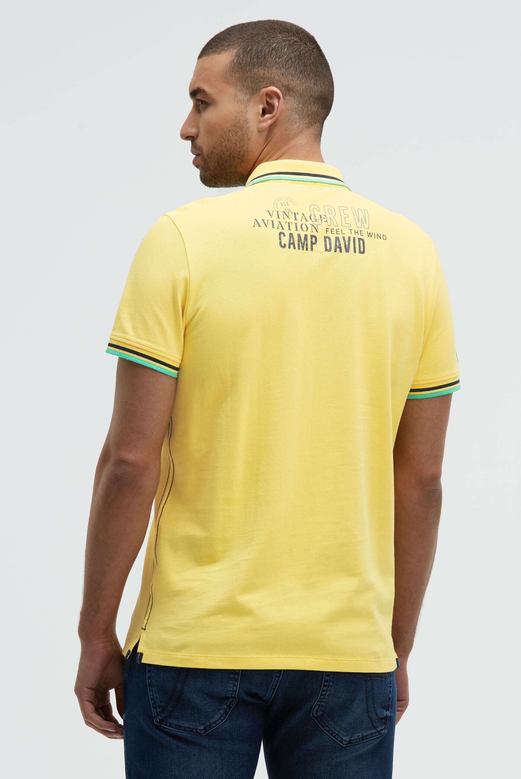 CAMP DAVID Poloshirt, mit Seitenschlitze